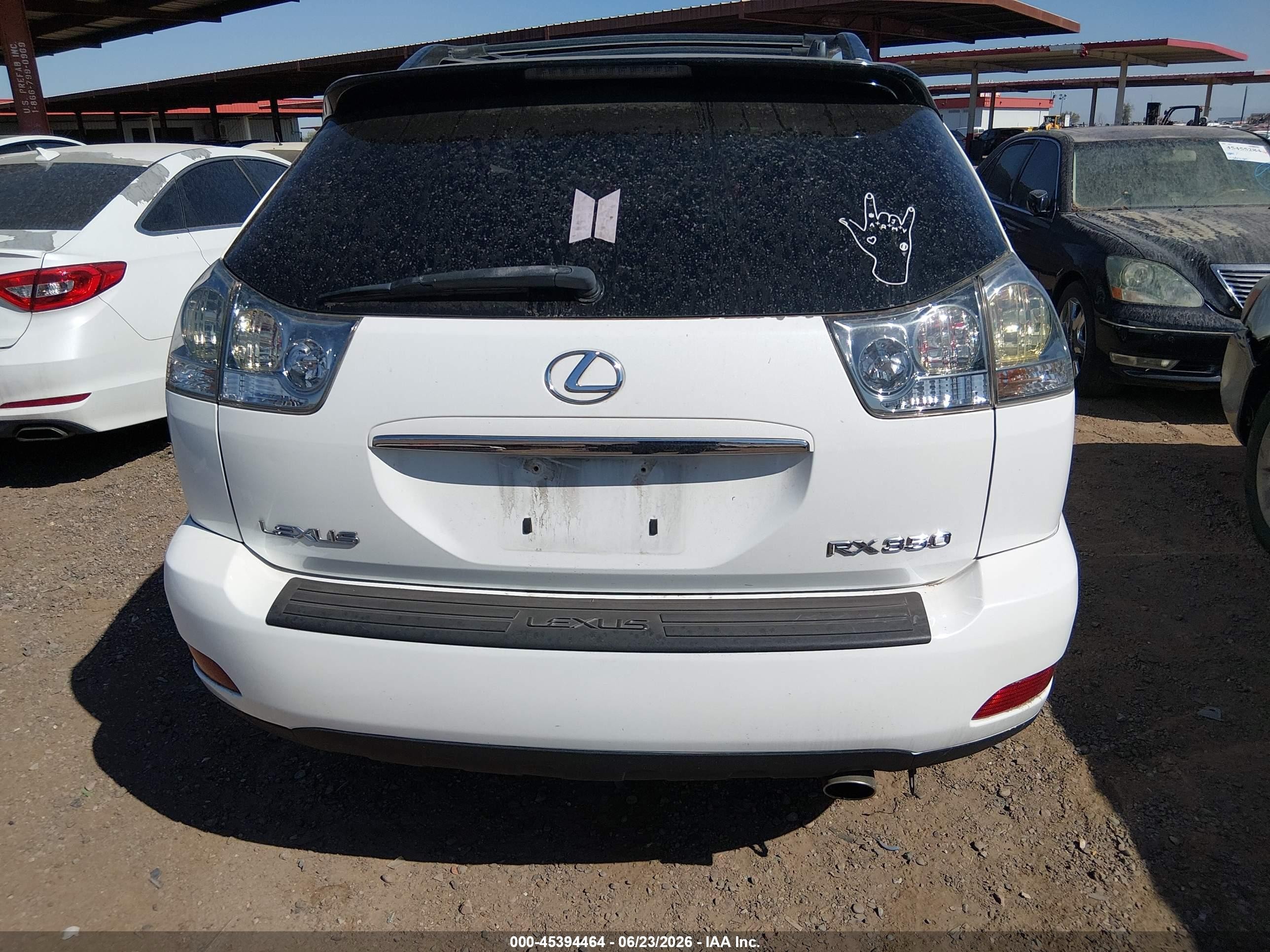 2009 Lexus Rx 350   White vin: 2T2GK31U89C069335