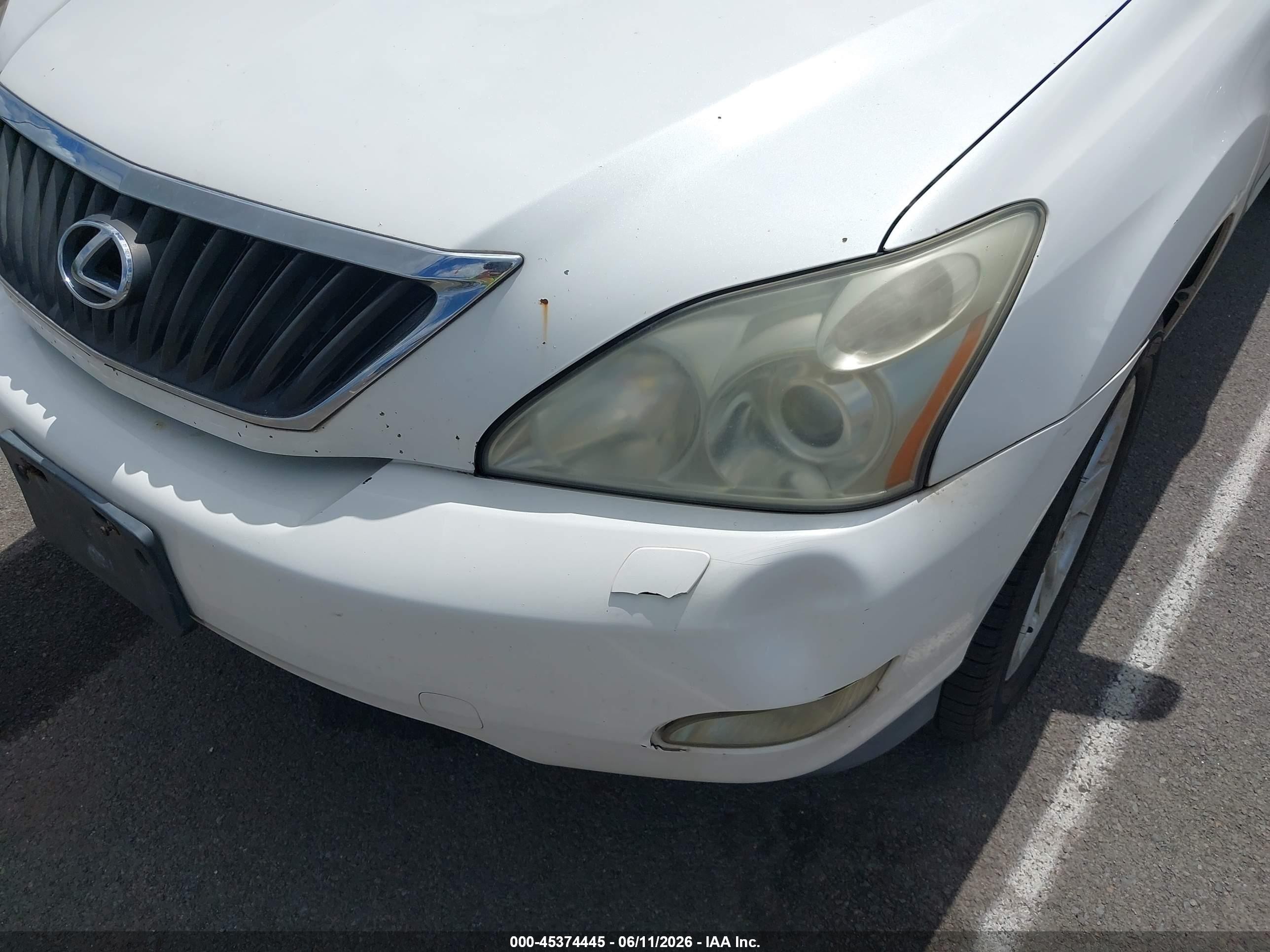 2009 Lexus Rx 350 White vin: 2T2GK31U89C070906