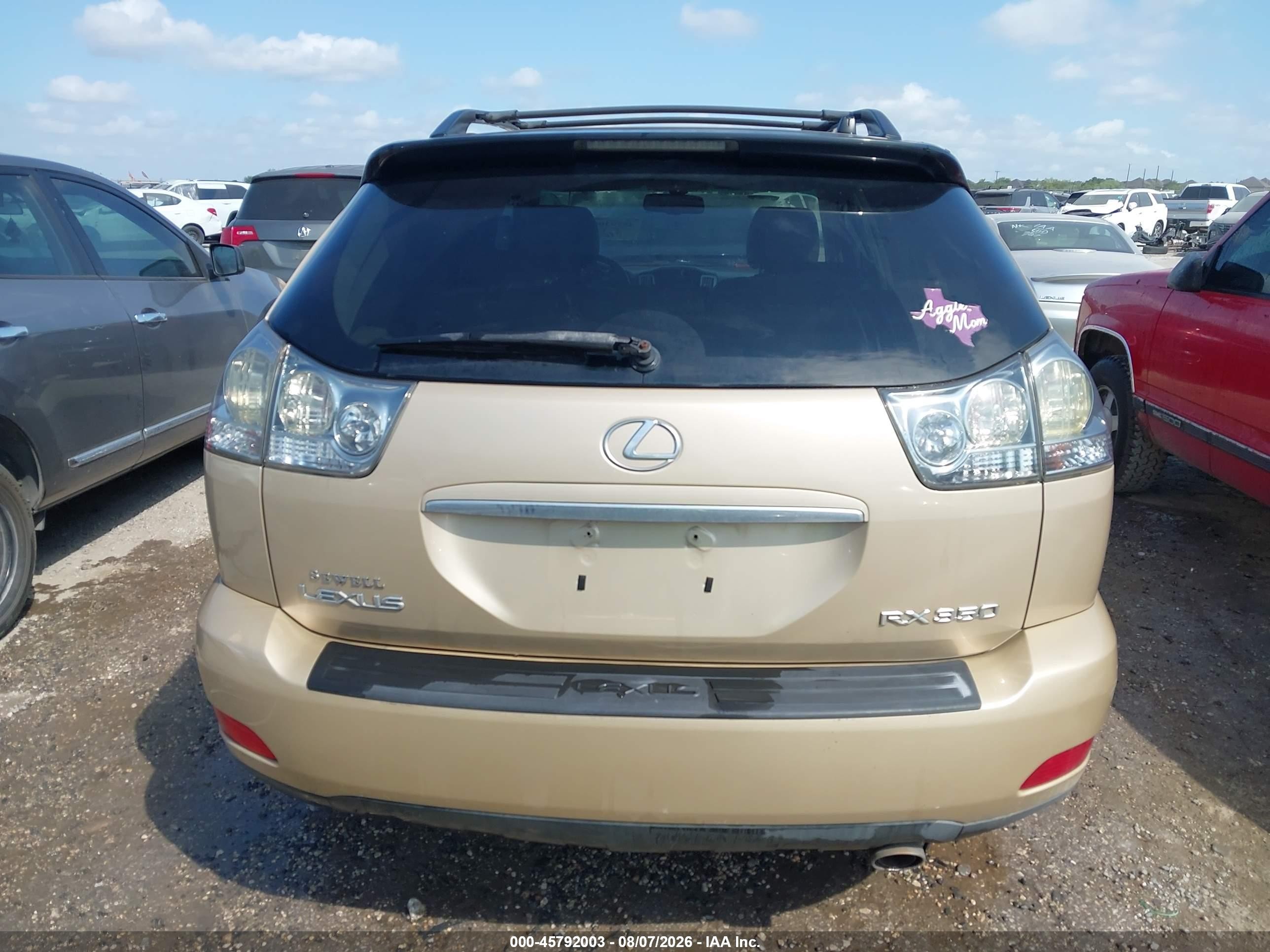 2009 Lexus Rx 350   Beige vin: 2T2GK31U89C075278