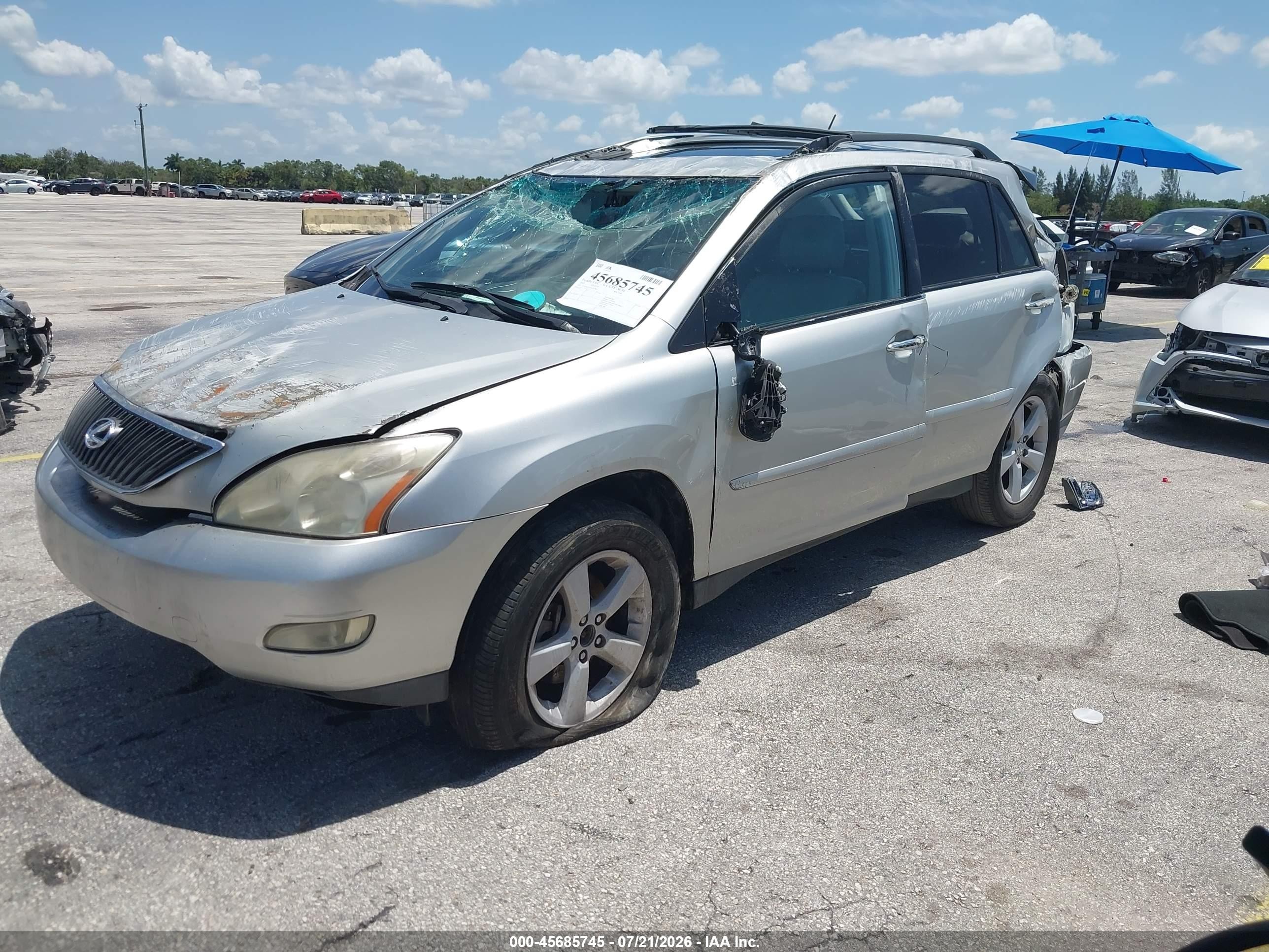 2007 Lexus Rx 350   Silver vin: 2T2GK31U97C007861