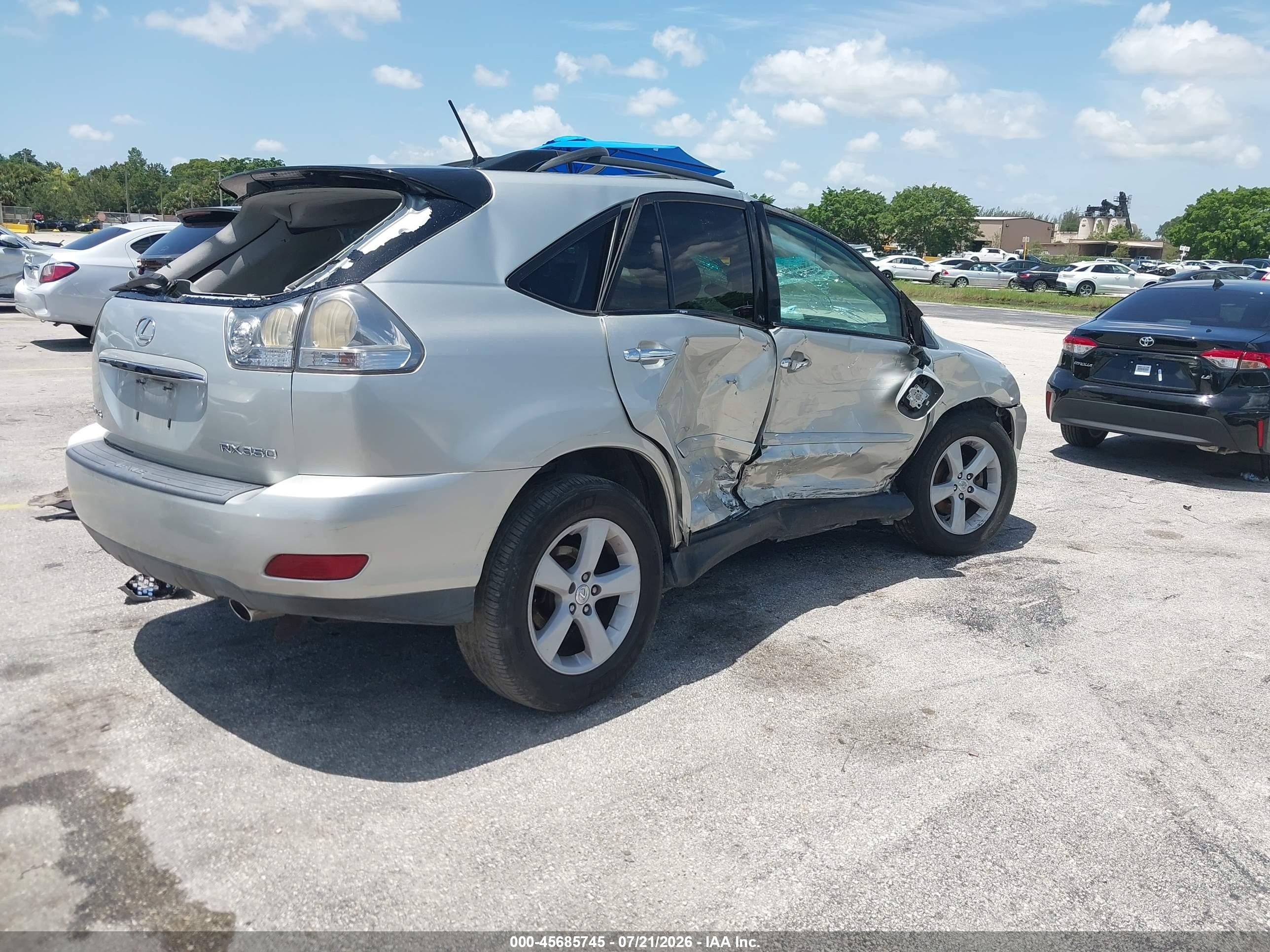 2007 Lexus Rx 350   Silver vin: 2T2GK31U97C007861