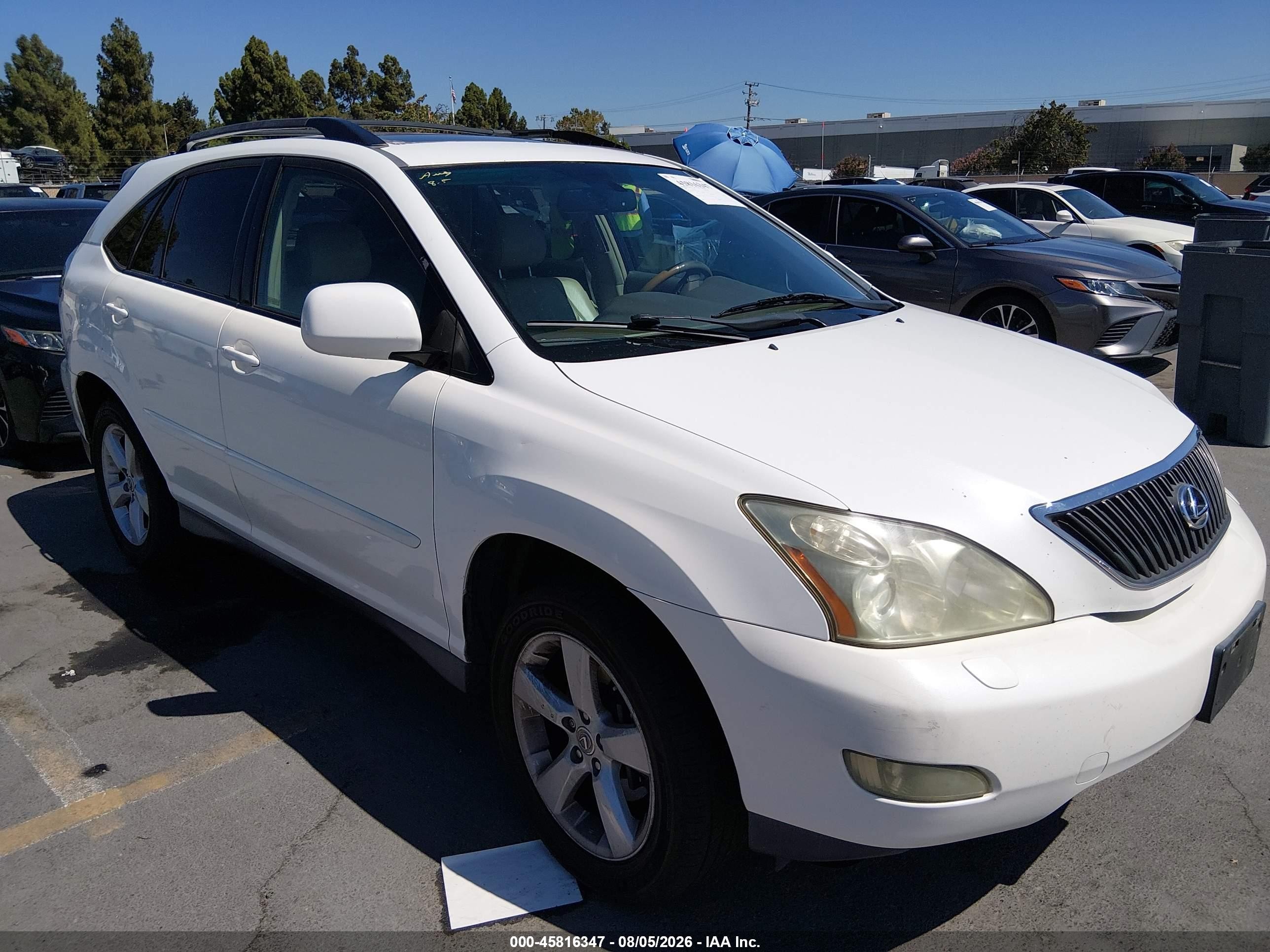 2007 Lexus Rx 350   White vin: 2T2GK31U97C012056