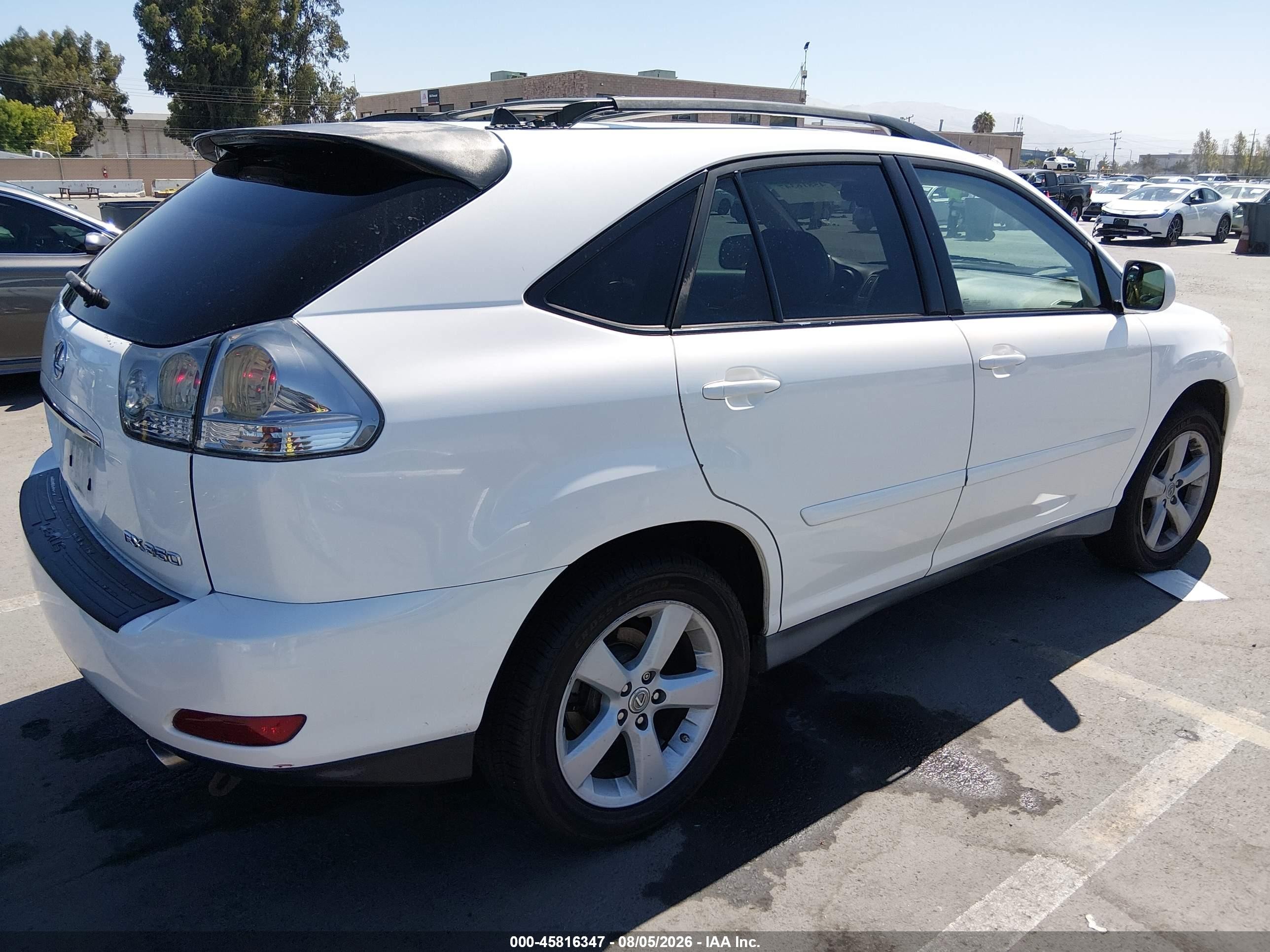 2007 Lexus Rx 350   White vin: 2T2GK31U97C012056