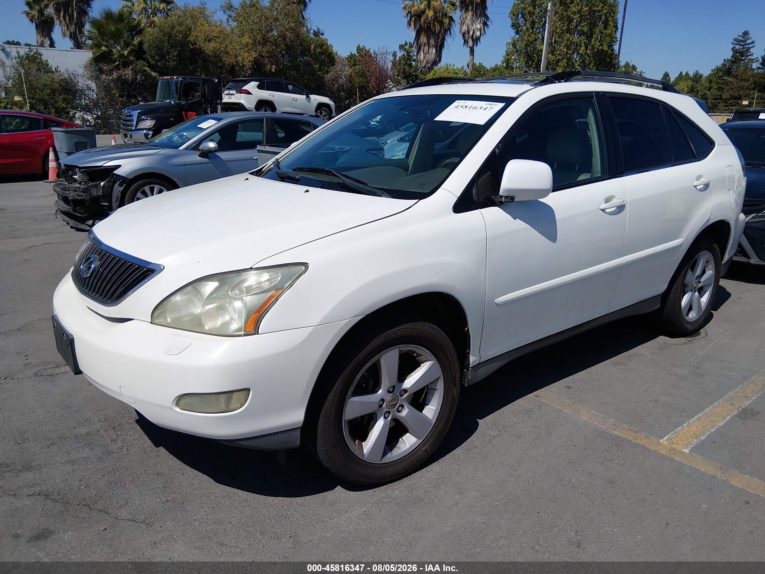 2007 Lexus Rx 350   White vin: 2T2GK31U97C012056