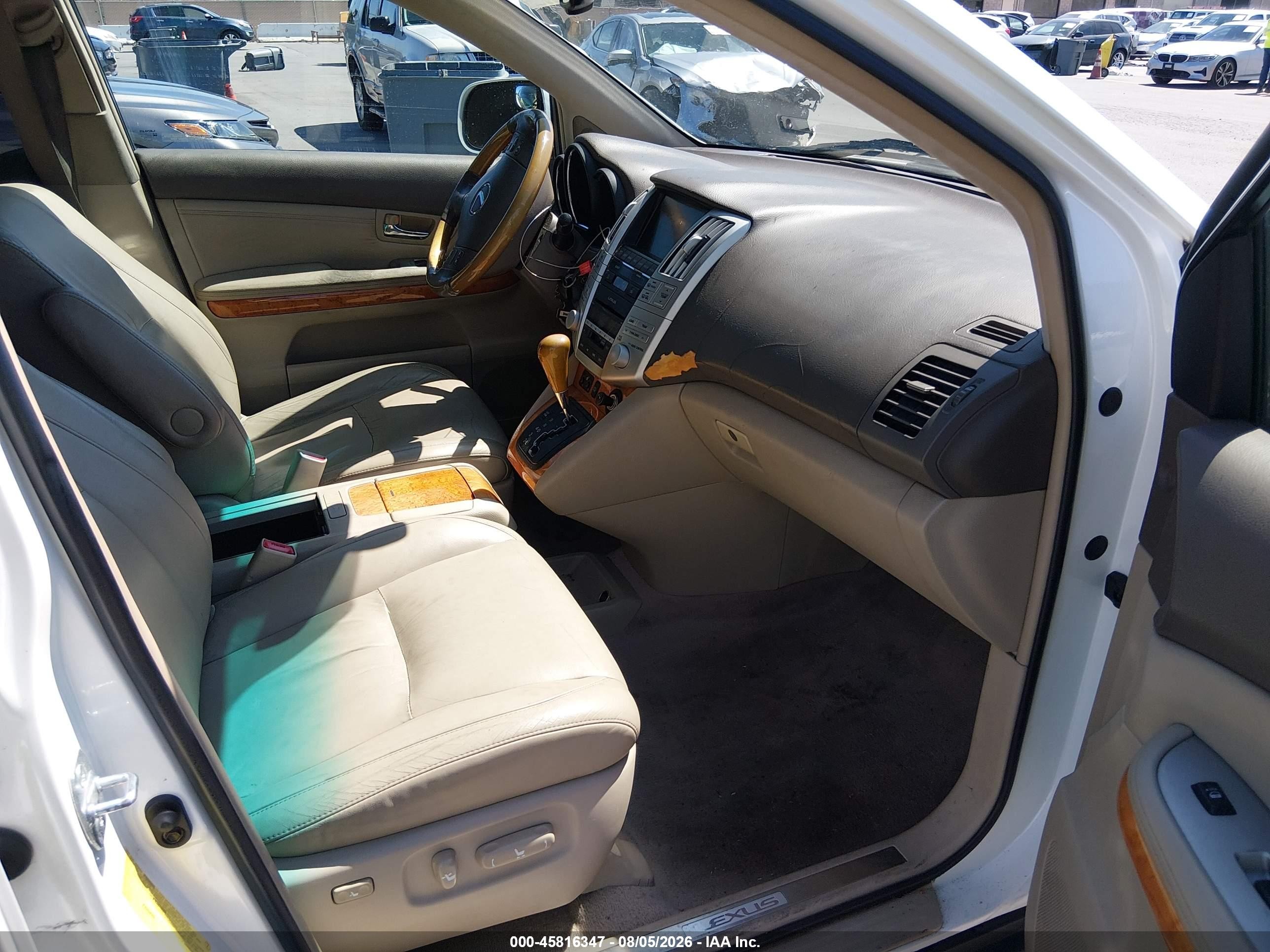 2007 Lexus Rx 350   White vin: 2T2GK31U97C012056