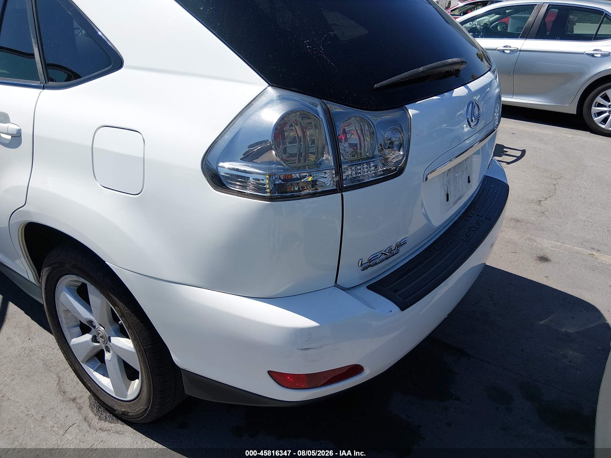 2007 Lexus Rx 350   White vin: 2T2GK31U97C012056