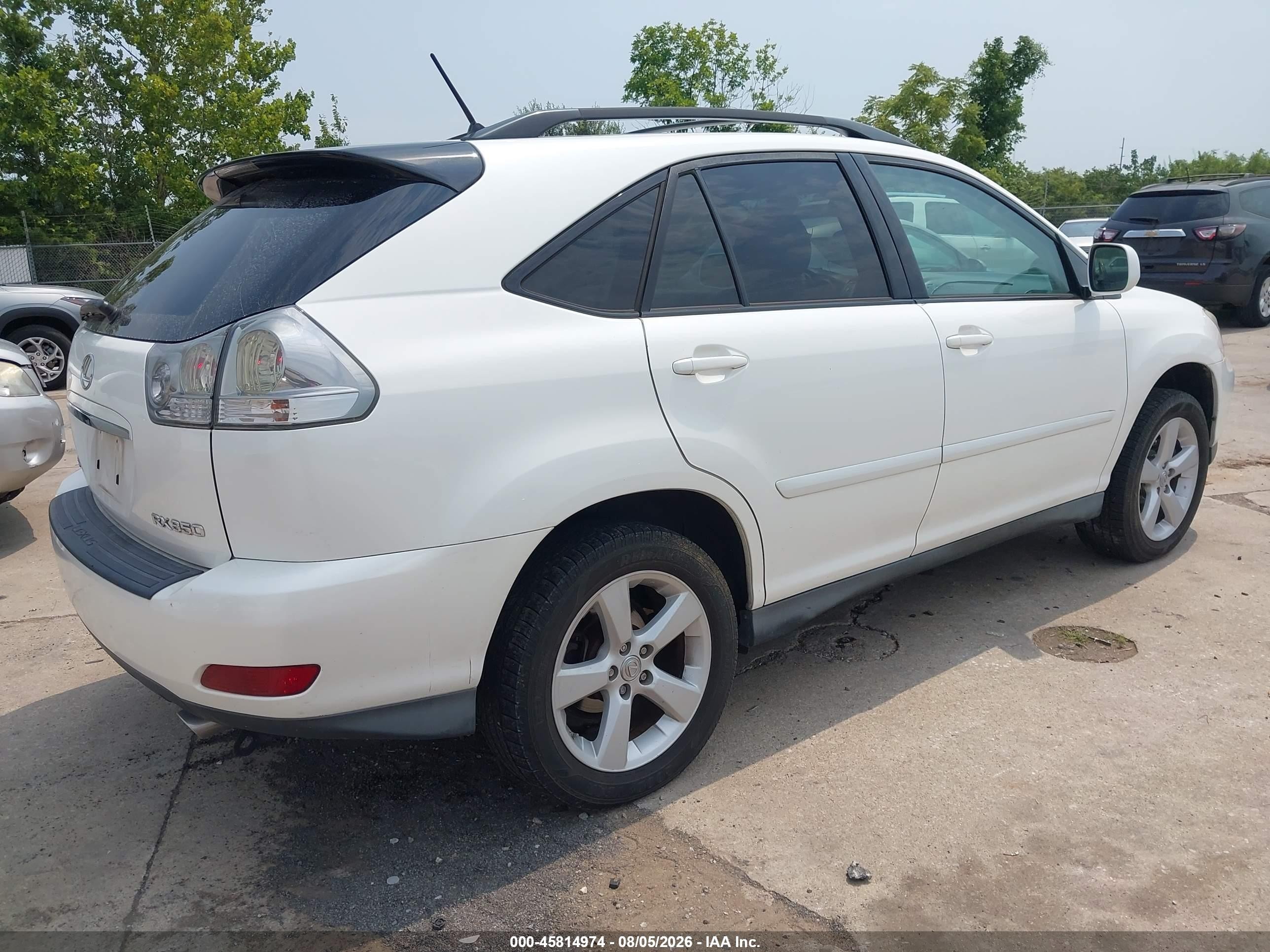 2007 Lexus Rx 350   White vin: 2T2GK31U97C021453