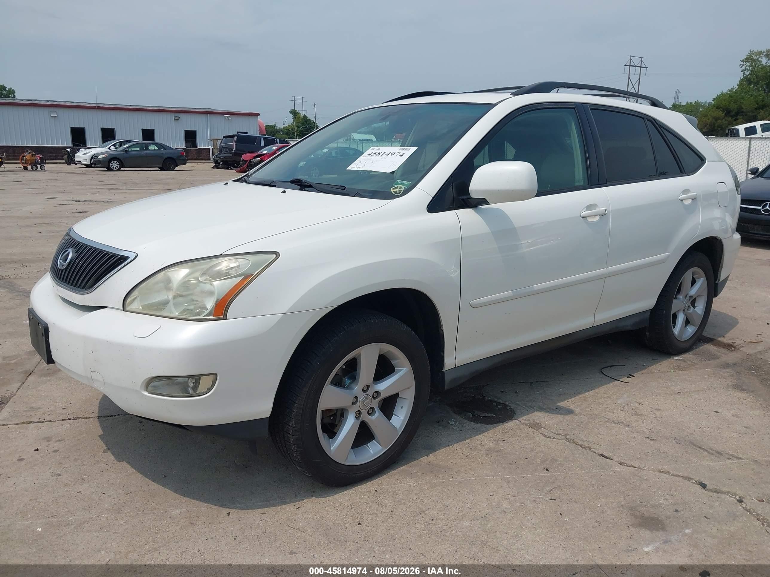 2007 Lexus Rx 350   White vin: 2T2GK31U97C021453