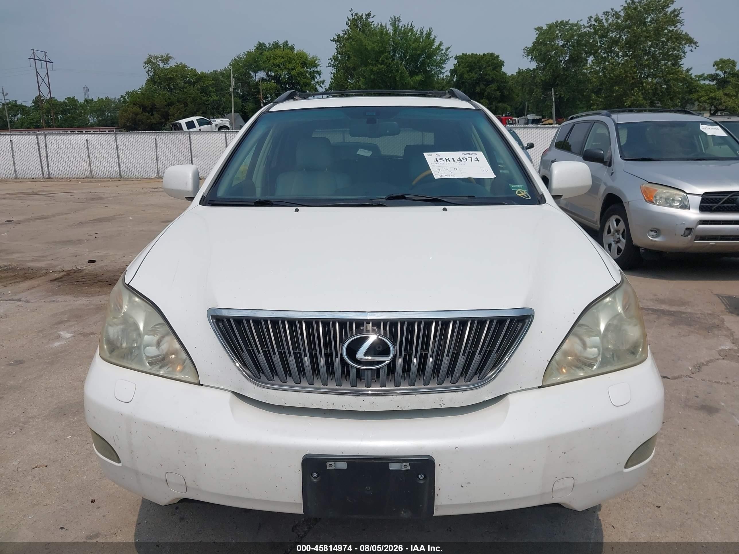2007 Lexus Rx 350   White vin: 2T2GK31U97C021453