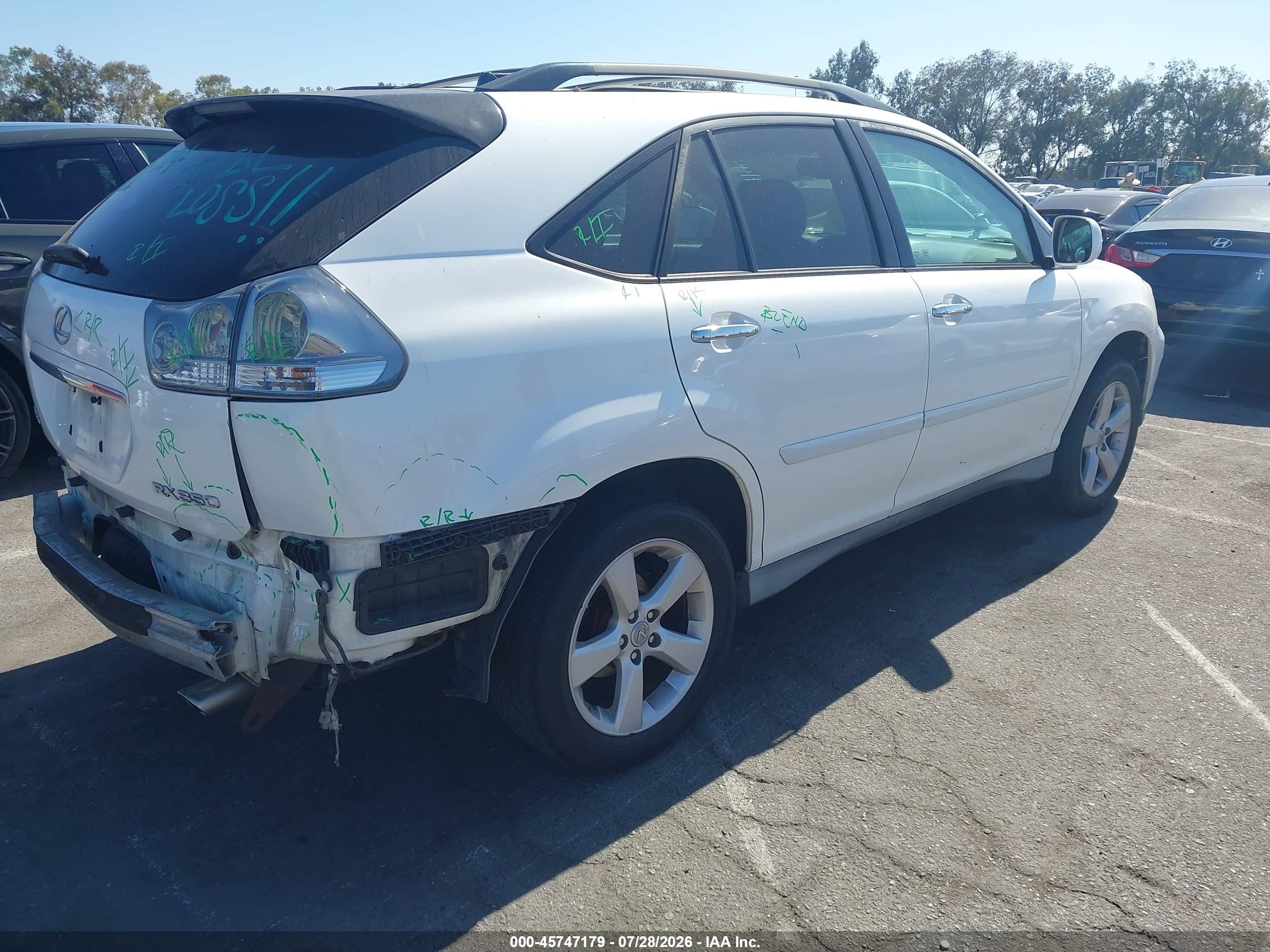 2008 Lexus Rx 350   Белый vin: 2T2GK31U98C032924