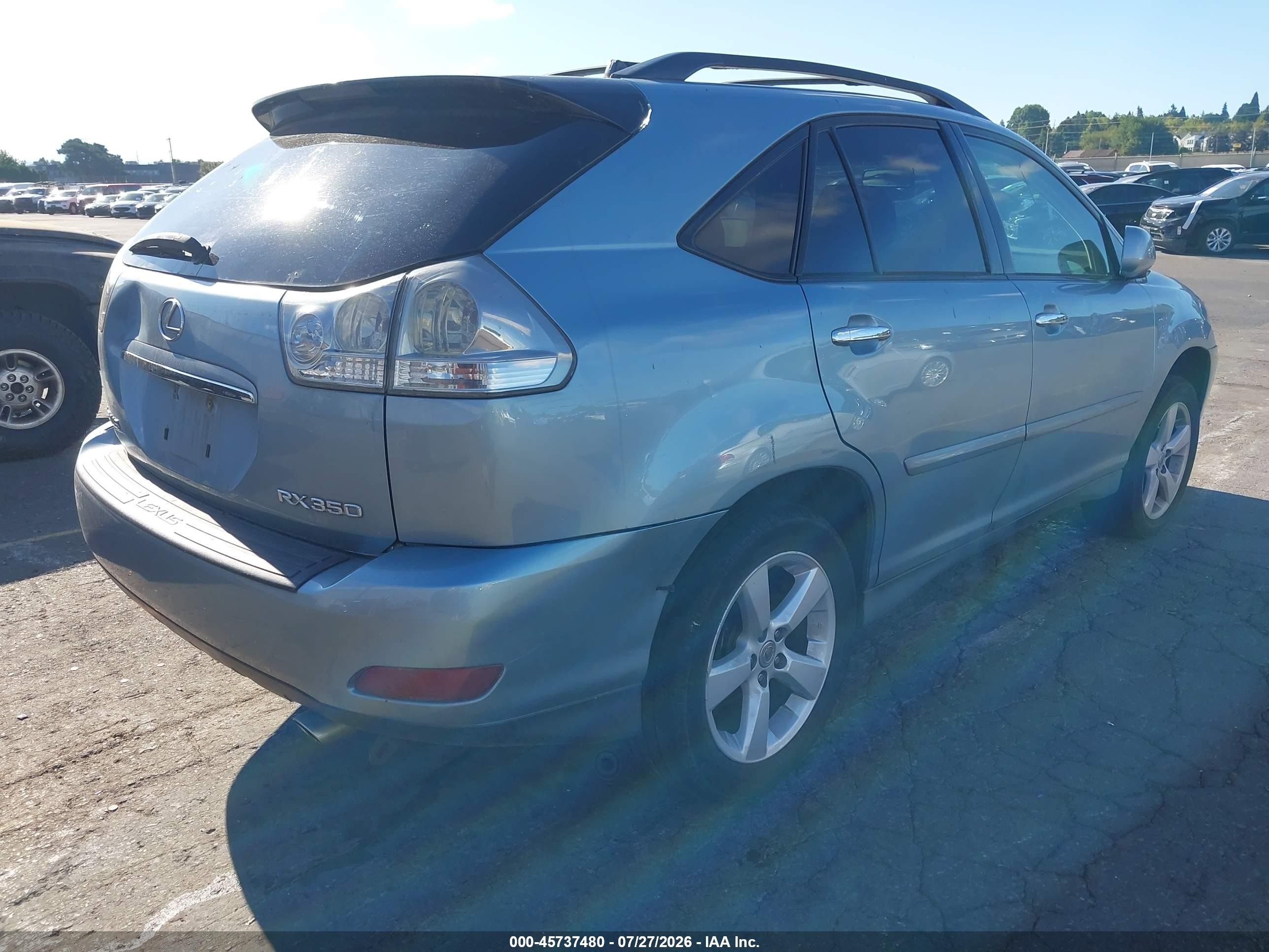 2008 Lexus Rx 350   Light Blue vin: 2T2GK31U98C043762