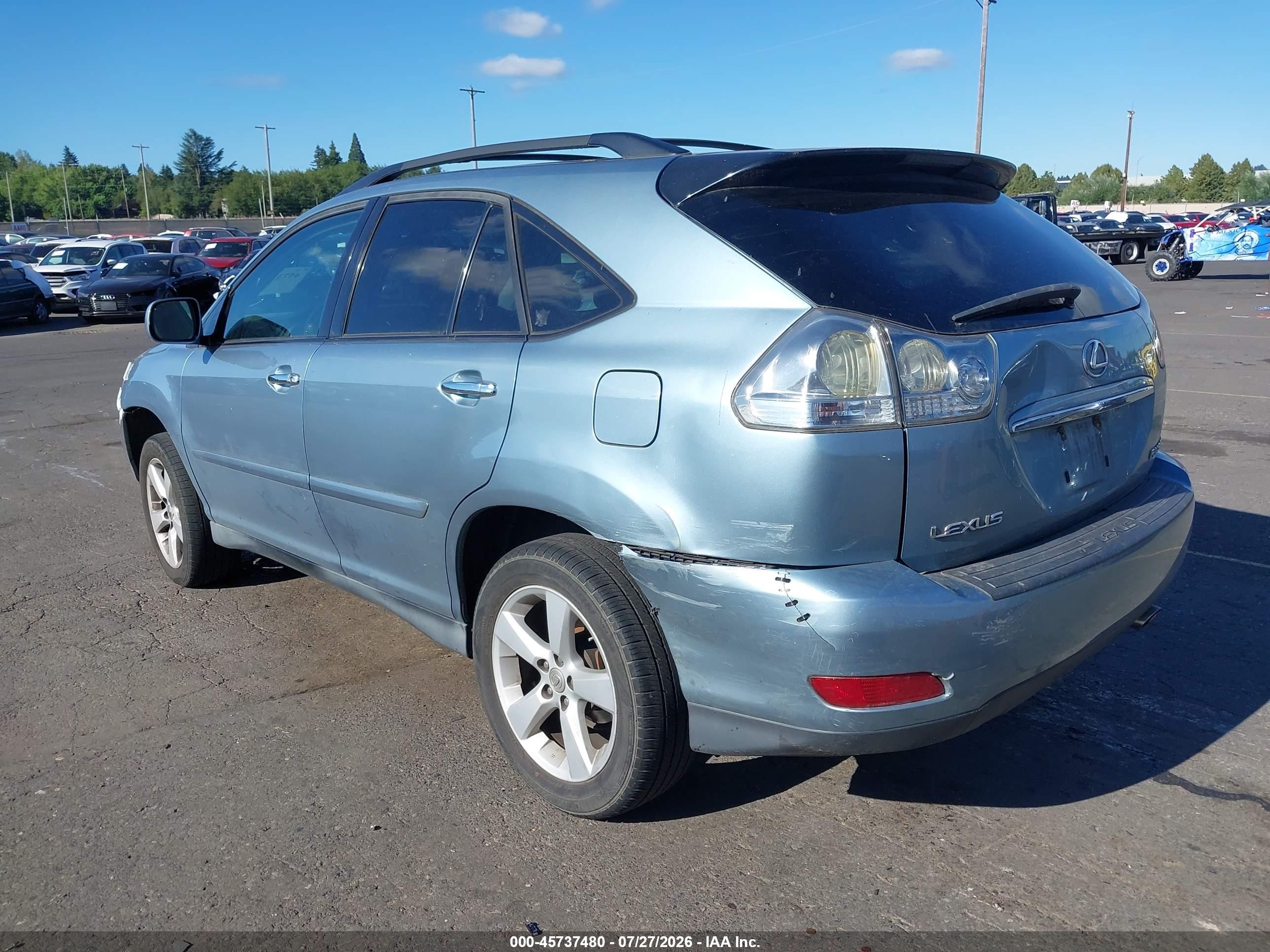 2008 Lexus Rx 350   Light Blue vin: 2T2GK31U98C043762