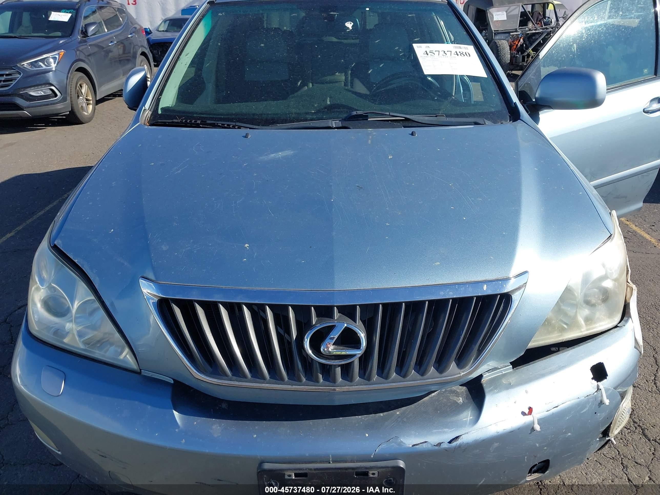 2008 Lexus Rx 350   Light Blue vin: 2T2GK31U98C043762