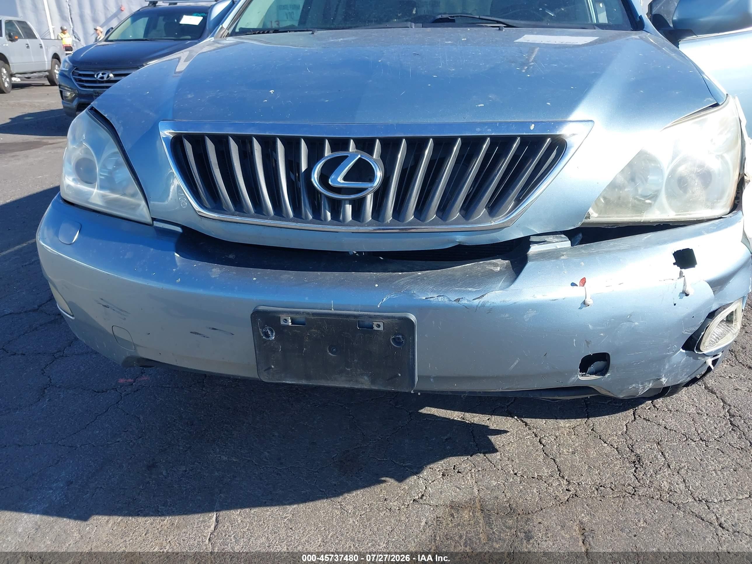 2008 Lexus Rx 350   Light Blue vin: 2T2GK31U98C043762