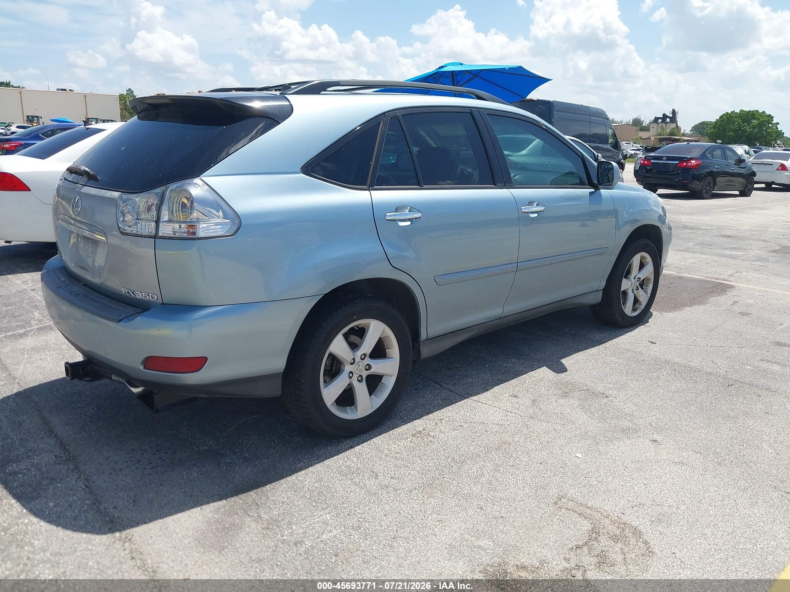 2008 Lexus Rx 350   Blue vin: 2T2GK31U98C049674