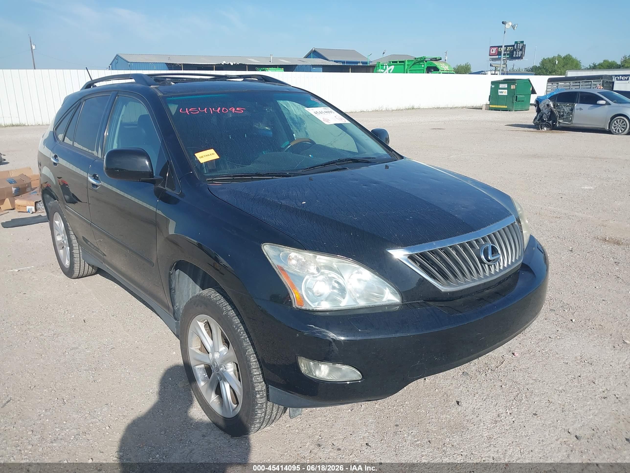 2008 Lexus Rx 350   Black vin: 2T2GK31UX8C028333