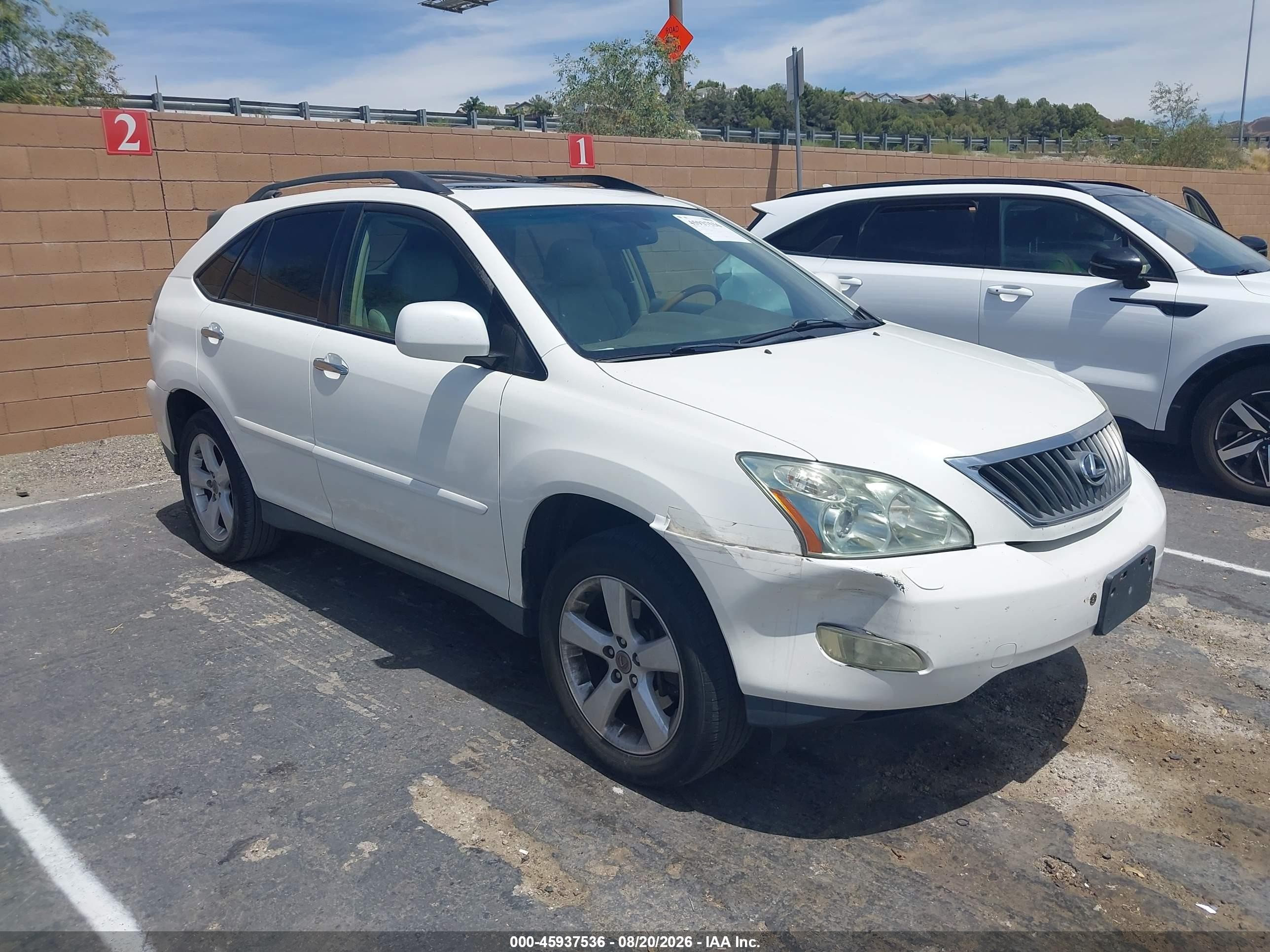 2008 Lexus Rx 350   White vin: 2T2GK31UX8C029711