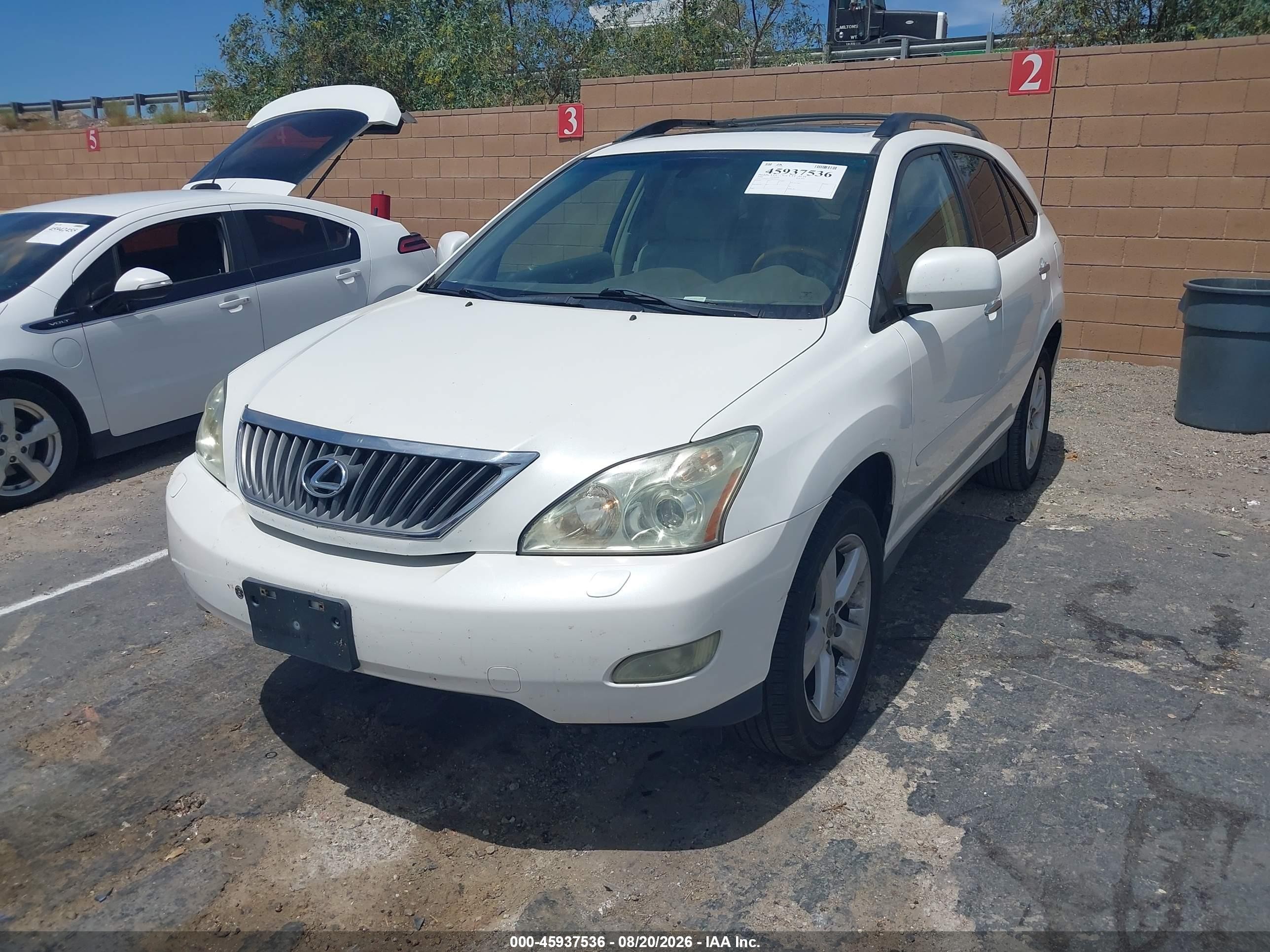 2008 Lexus Rx 350   White vin: 2T2GK31UX8C029711