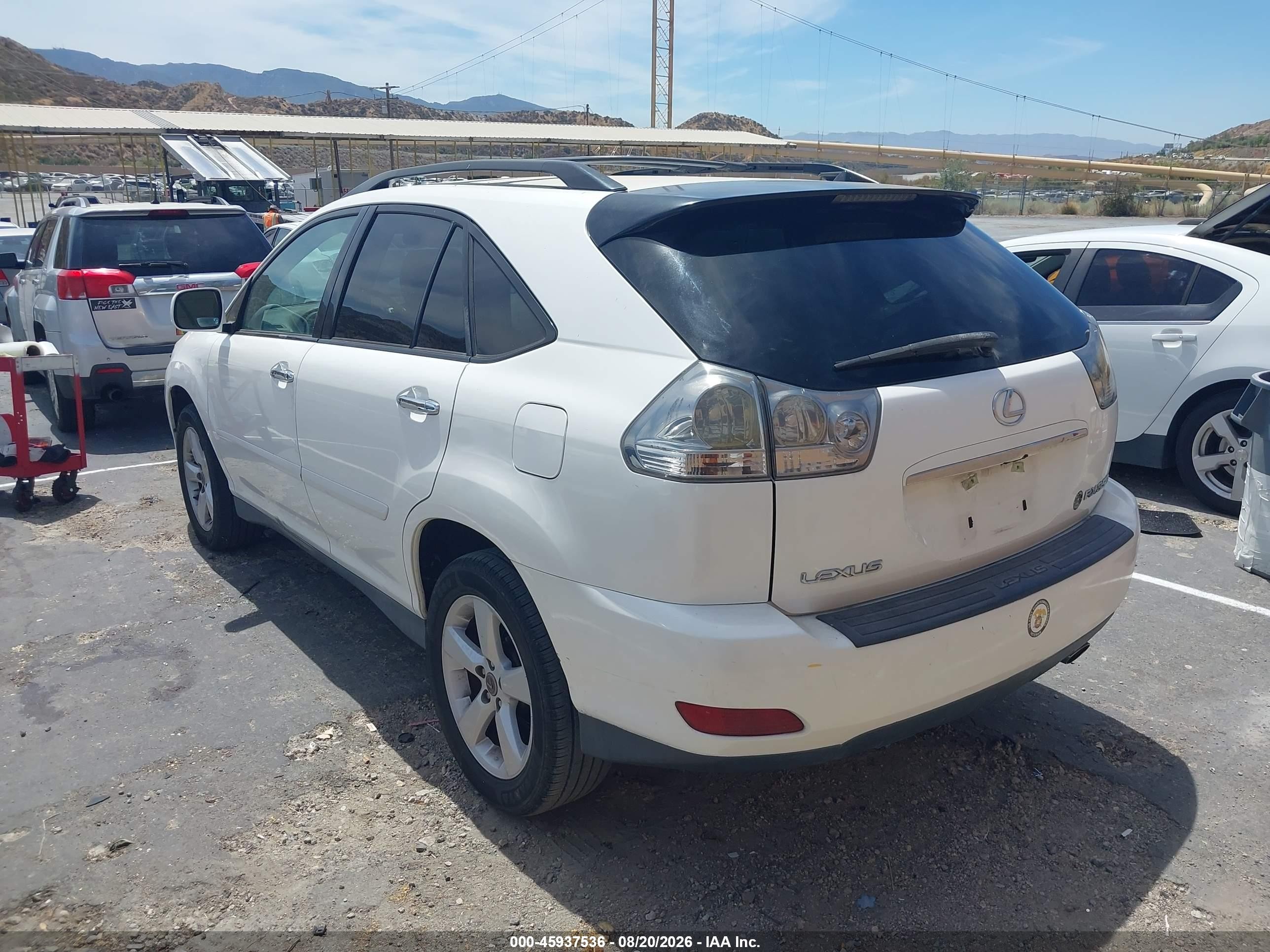 2008 Lexus Rx 350   White vin: 2T2GK31UX8C029711