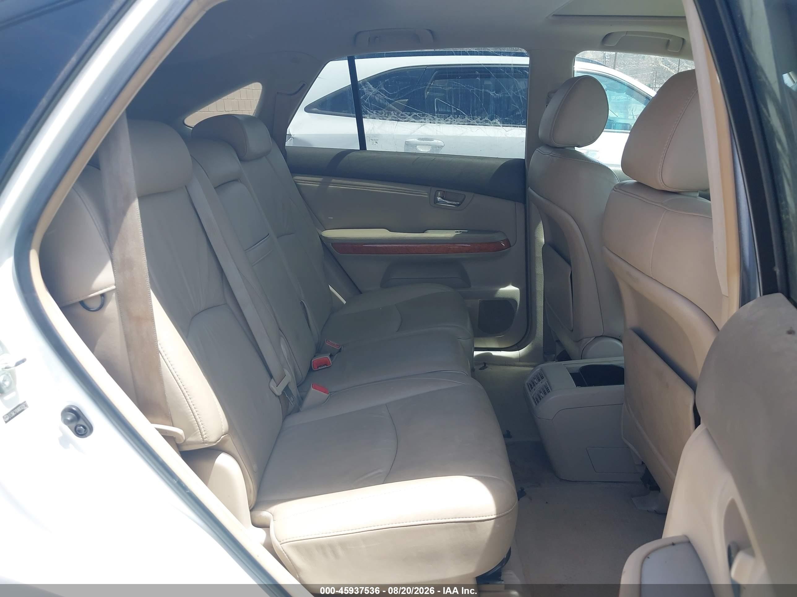 2008 Lexus Rx 350   White vin: 2T2GK31UX8C029711