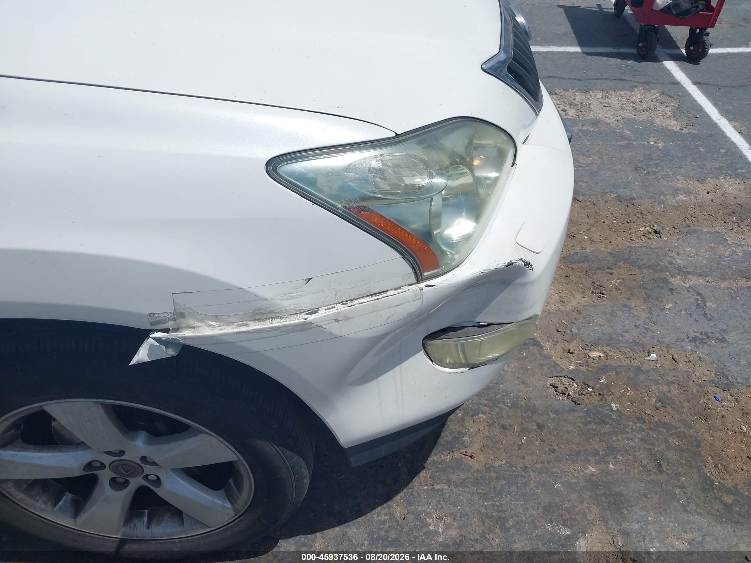 2008 Lexus Rx 350   White vin: 2T2GK31UX8C029711