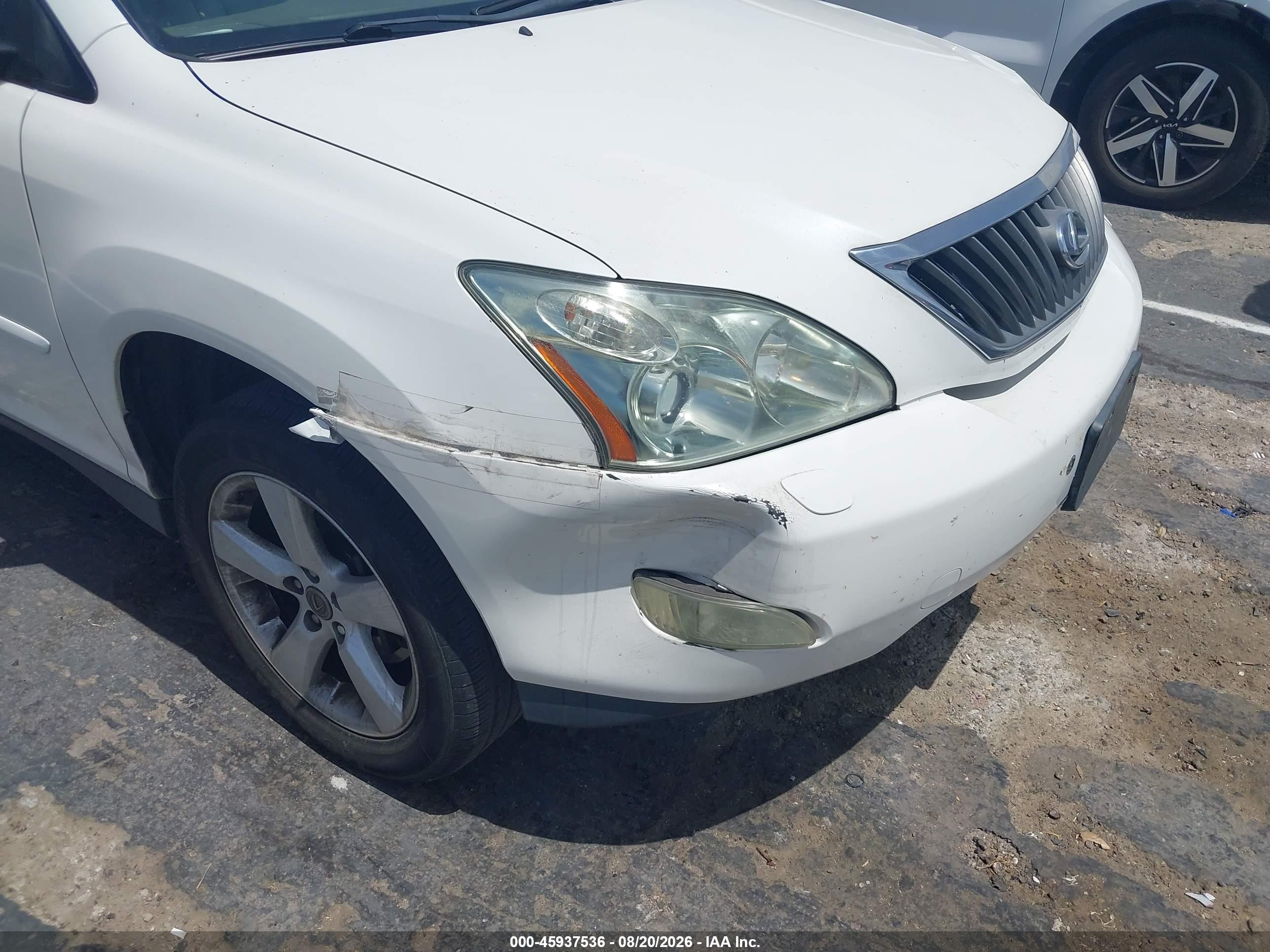 2008 Lexus Rx 350   White vin: 2T2GK31UX8C029711