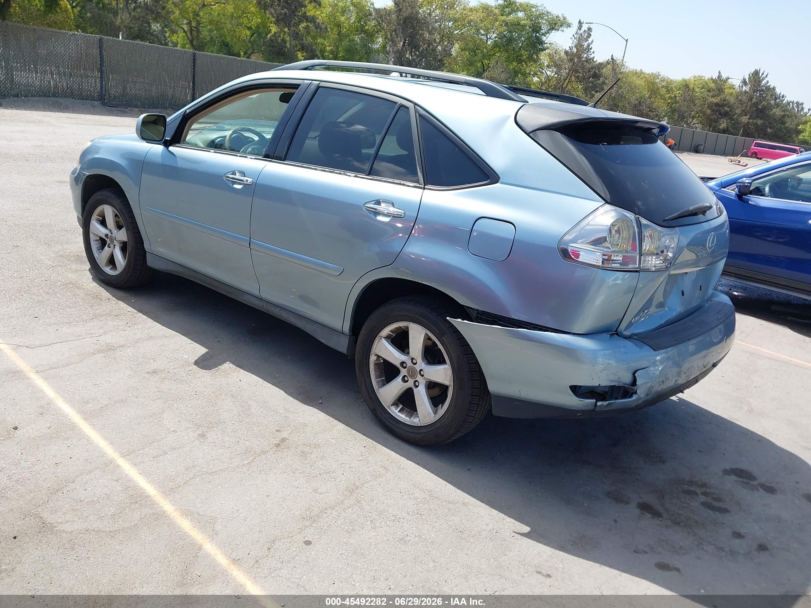 2008 Lexus Rx 350   Light Blue vin: 2T2GK31UX8C035895