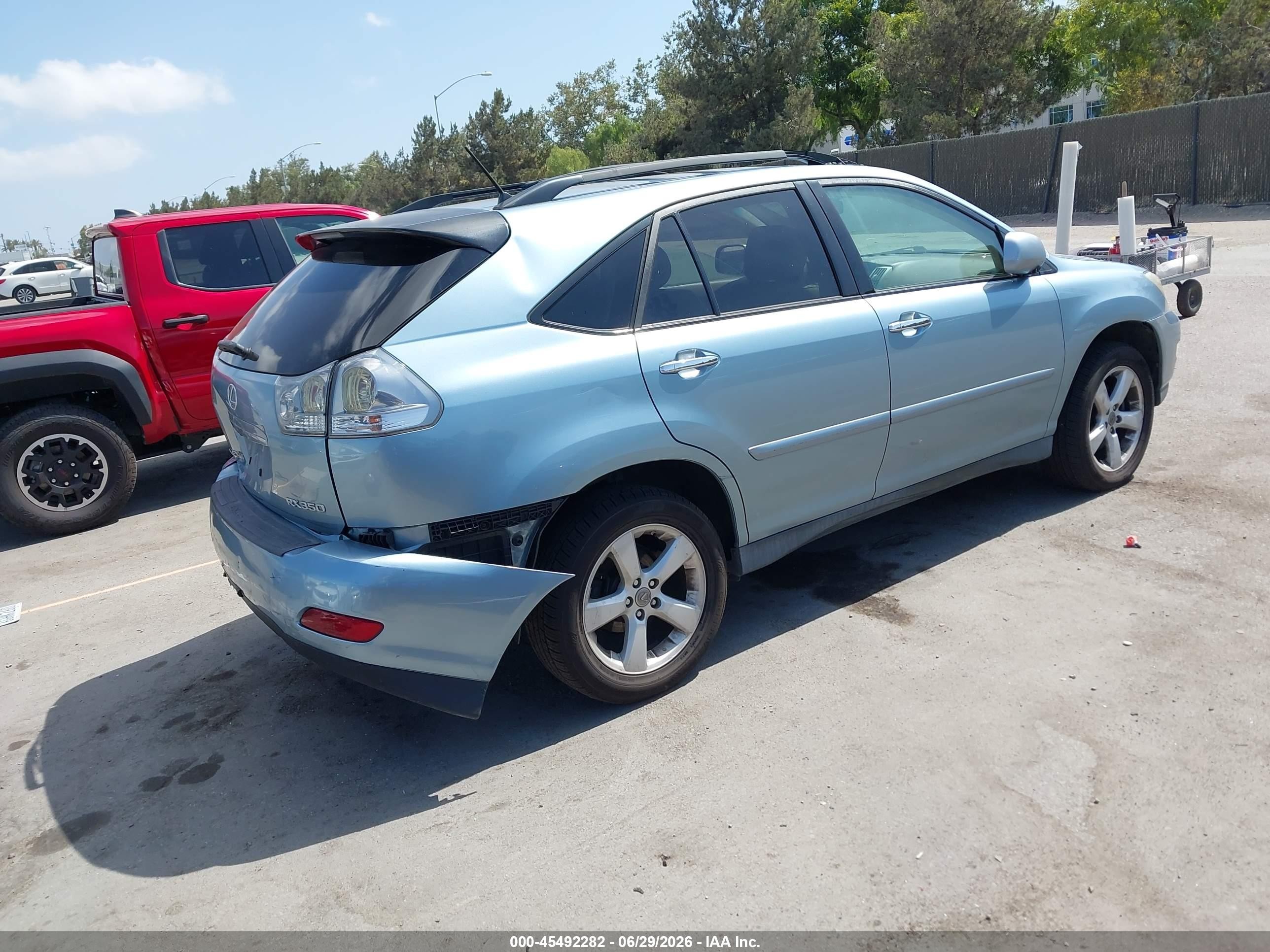 2008 Lexus Rx 350   Light Blue vin: 2T2GK31UX8C035895