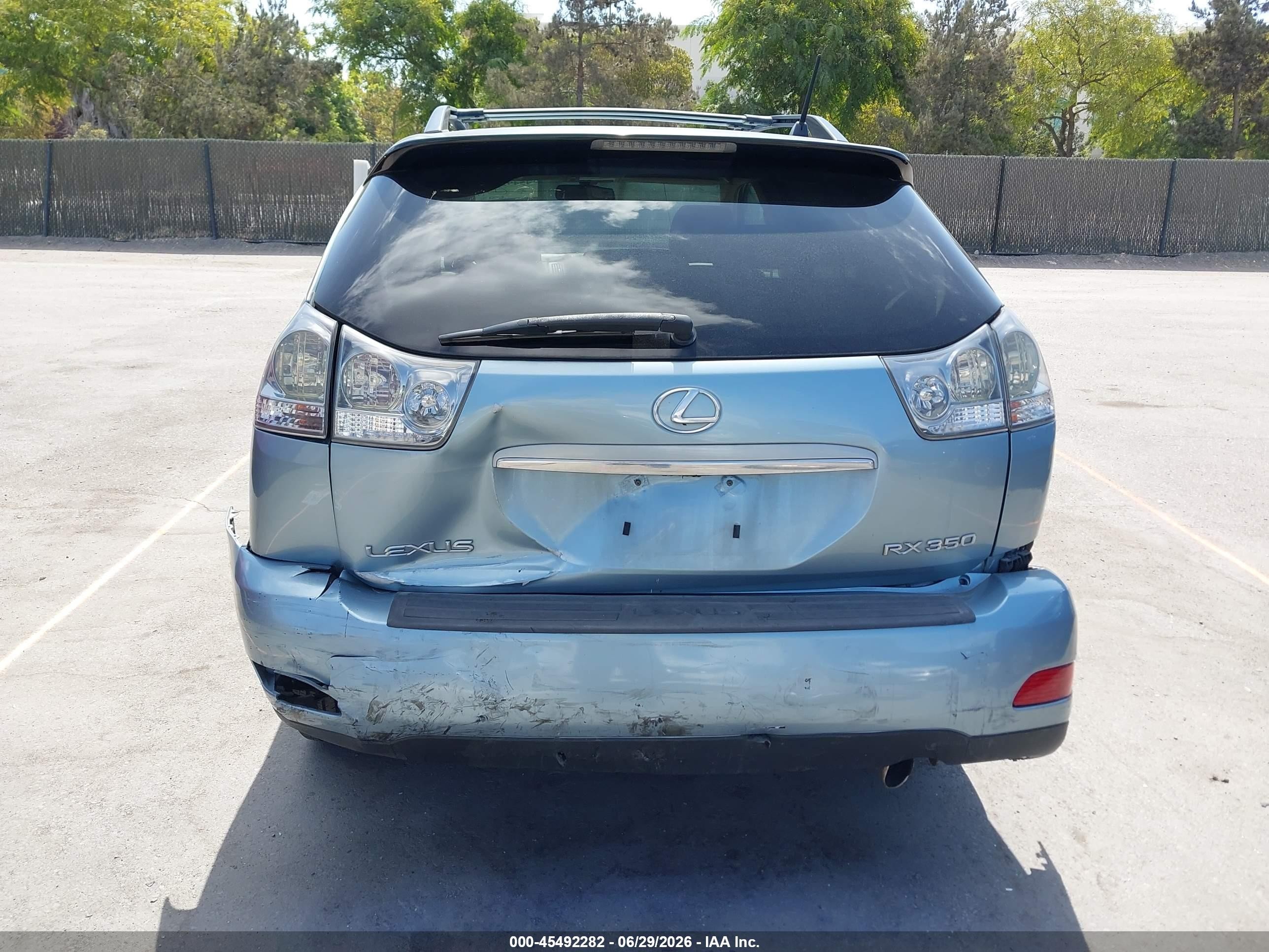 2008 Lexus Rx 350   Light Blue vin: 2T2GK31UX8C035895