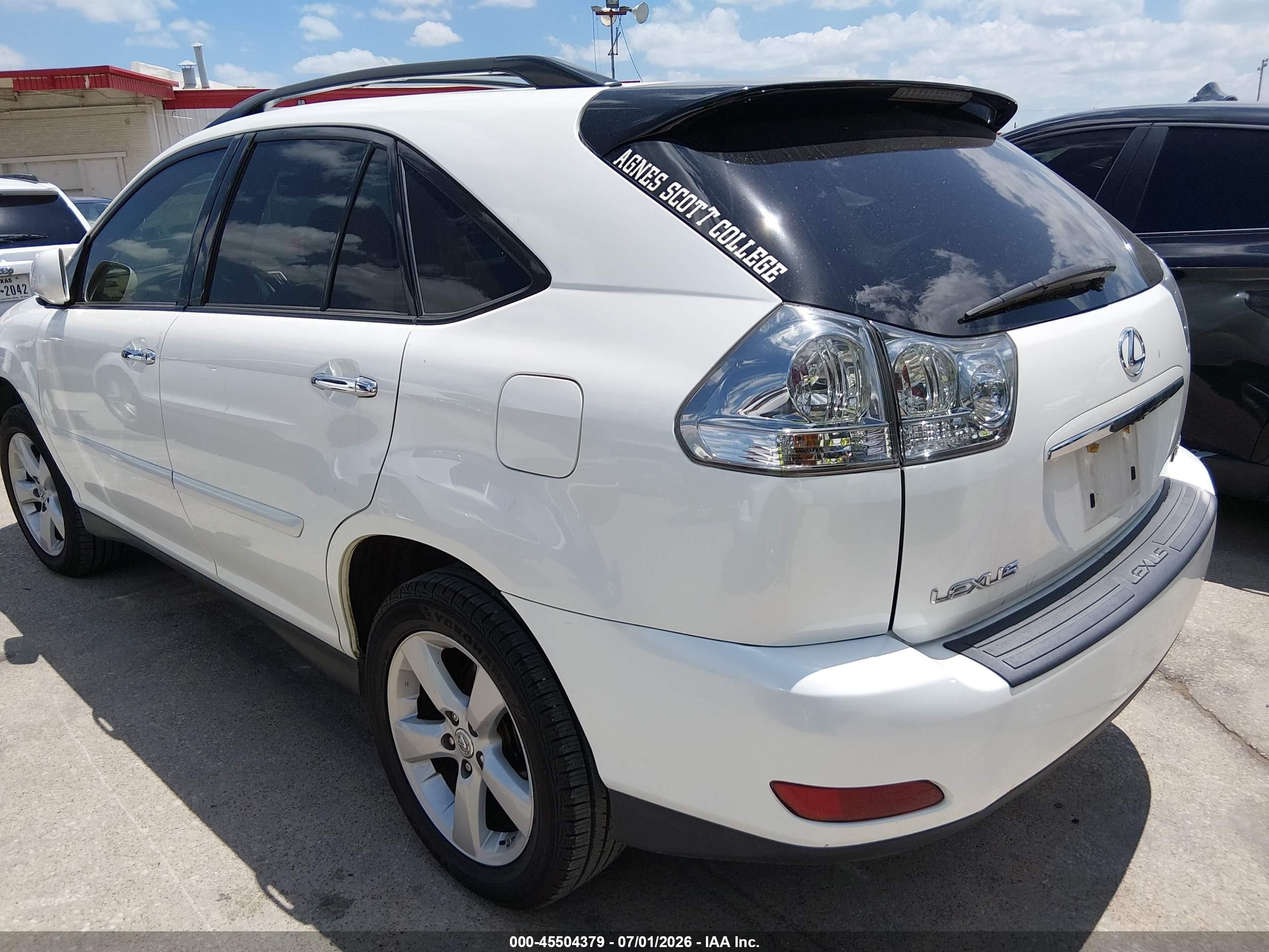 2008 Lexus Rx 350   White vin: 2T2GK31UX8C050400