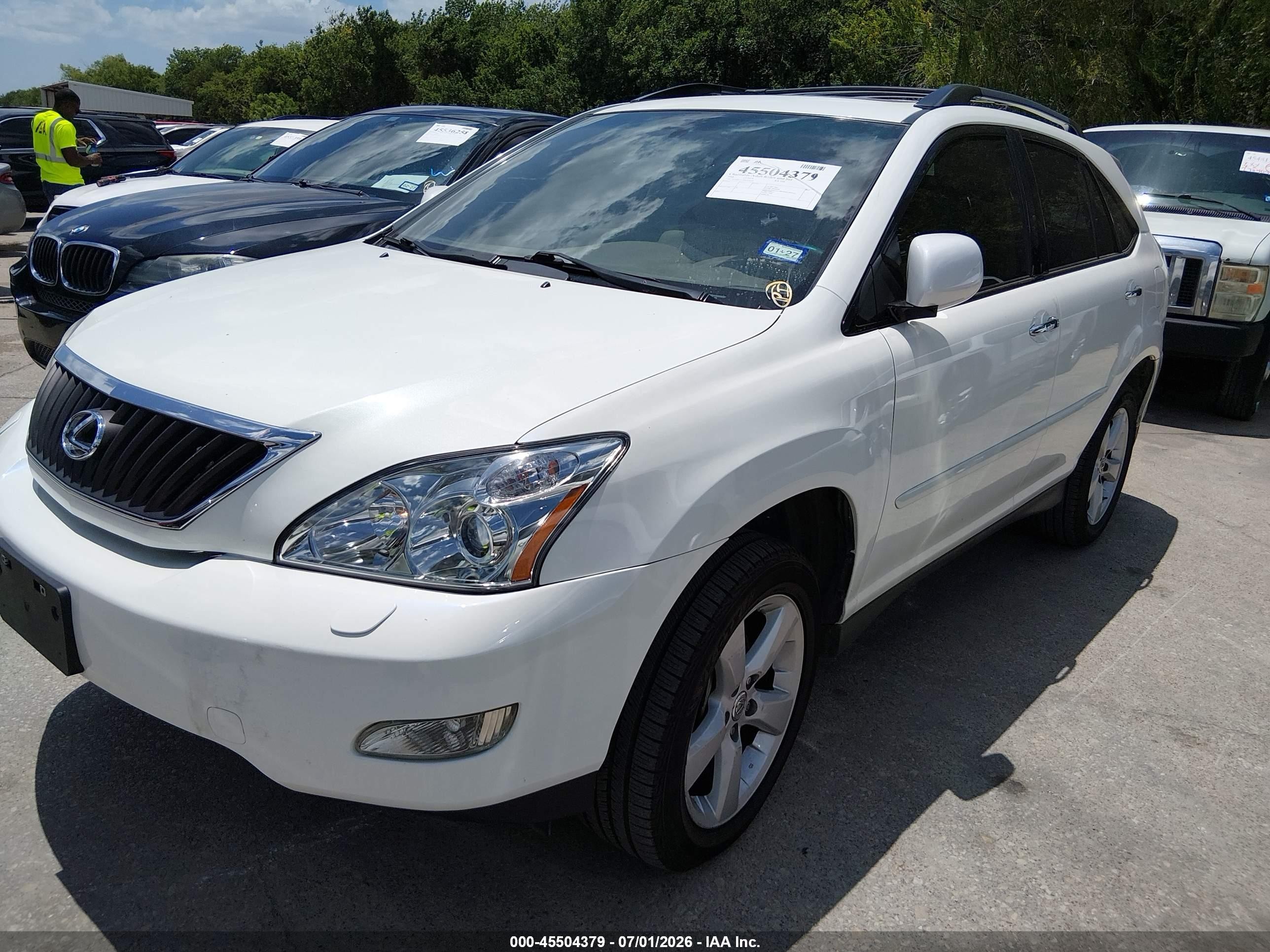 2008 Lexus Rx 350   White vin: 2T2GK31UX8C050400