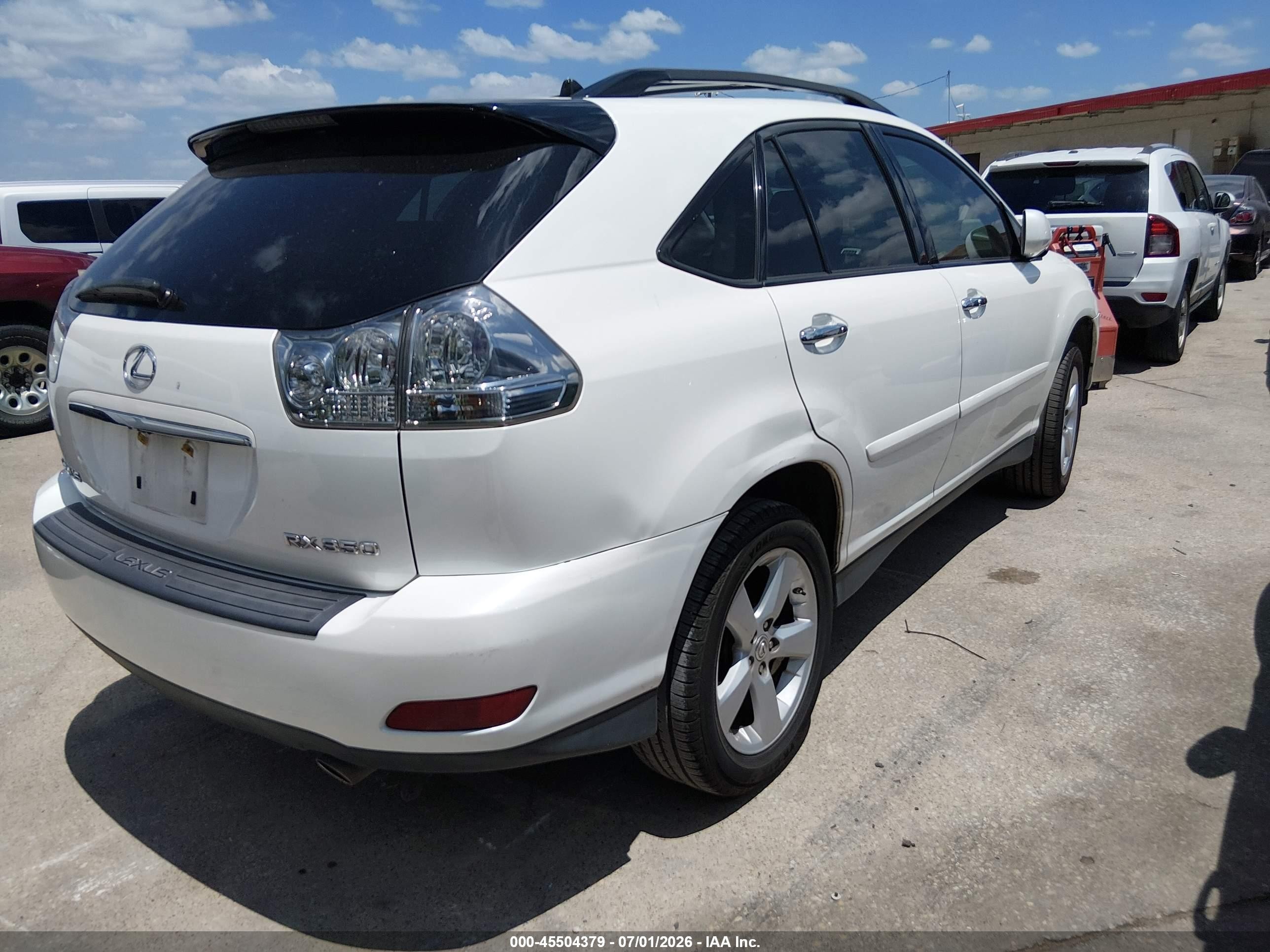2008 Lexus Rx 350   White vin: 2T2GK31UX8C050400