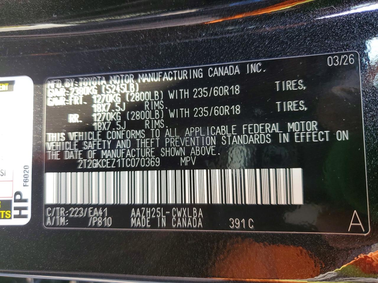 2026 Lexus Nx 350h Premium Черный vin: 2T2GKCEZ1TC070369