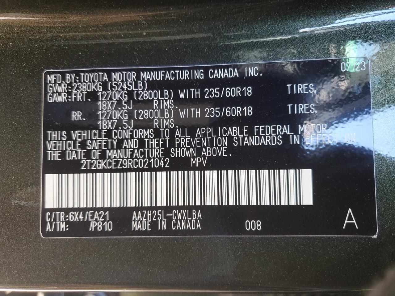 2024 Lexus Nx 350h Base Green vin: 2T2GKCEZ9RC021042