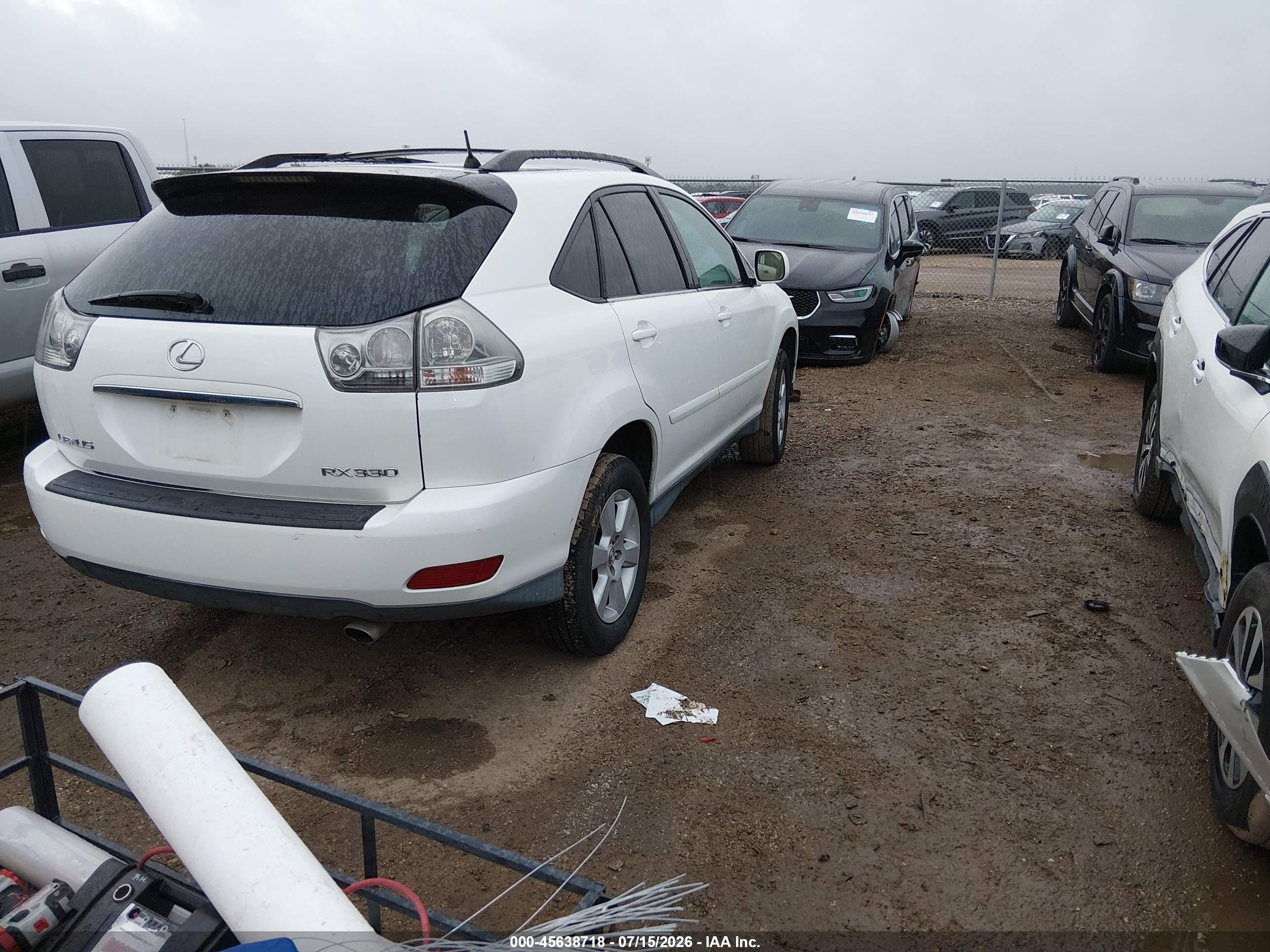 2004 Lexus Rx 330   White vin: 2T2HA31U04C001918