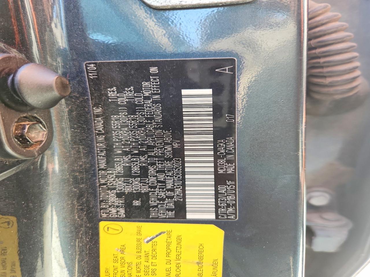 2005 Lexus Rx 330 Teal vin: 2T2HA31U15C052023