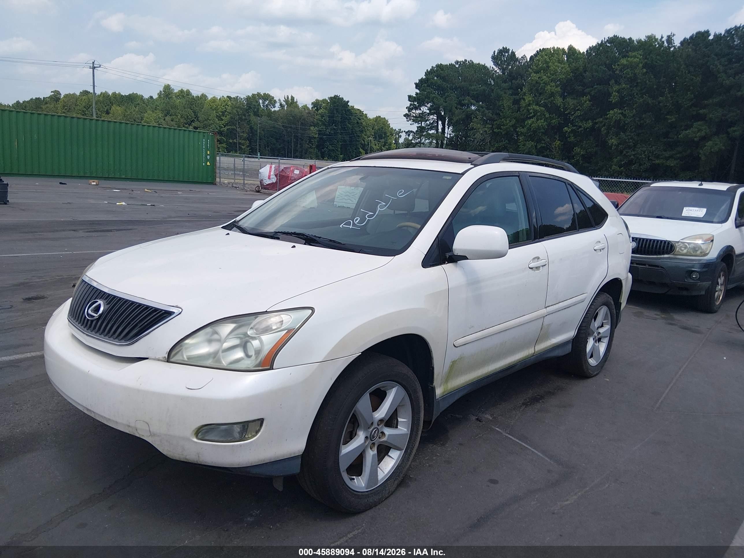 2005 Lexus Rx 330   White vin: 2T2HA31U15C053270