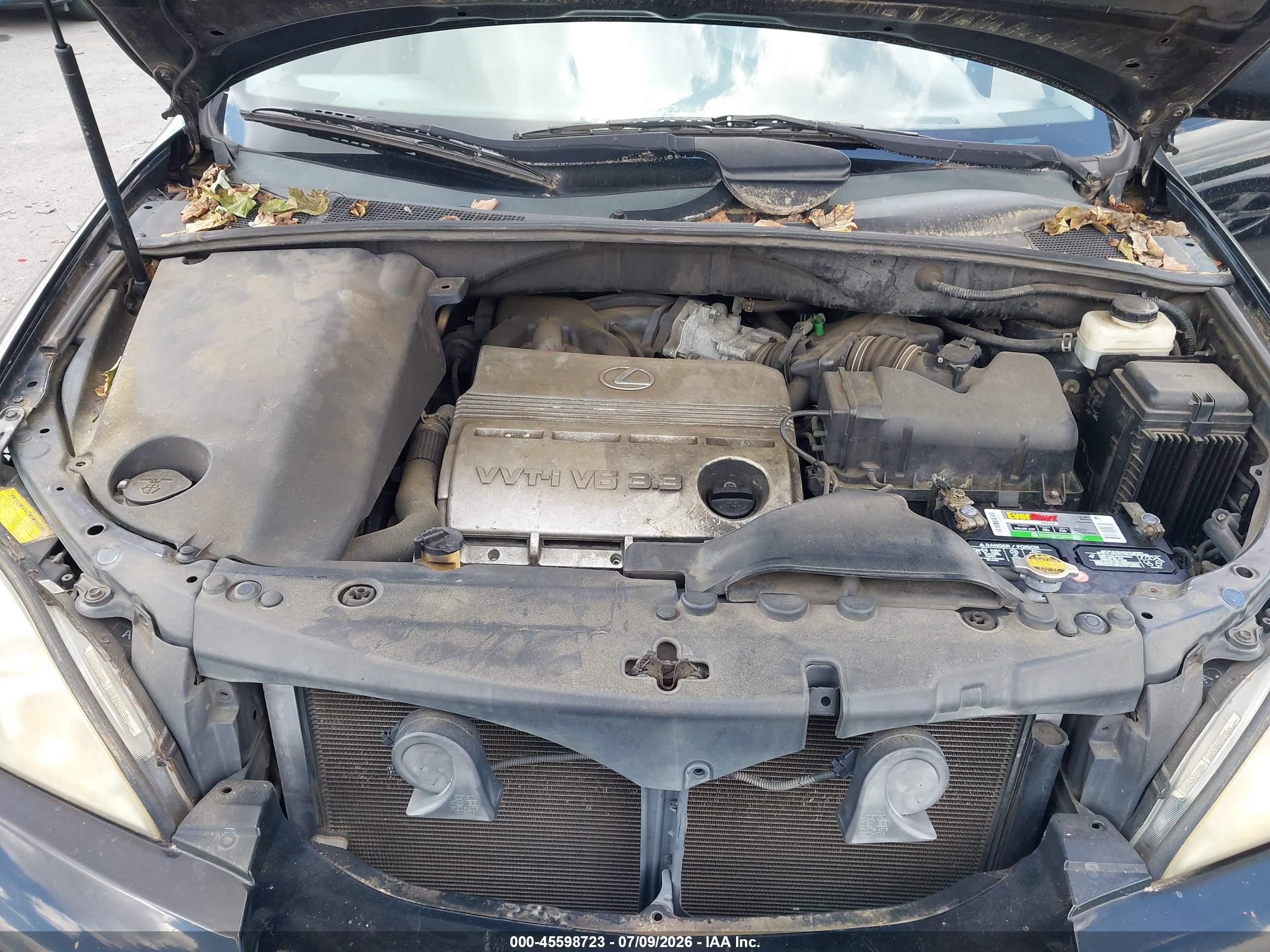 2005 Lexus Rx 330   Black vin: 2T2HA31U25C066657