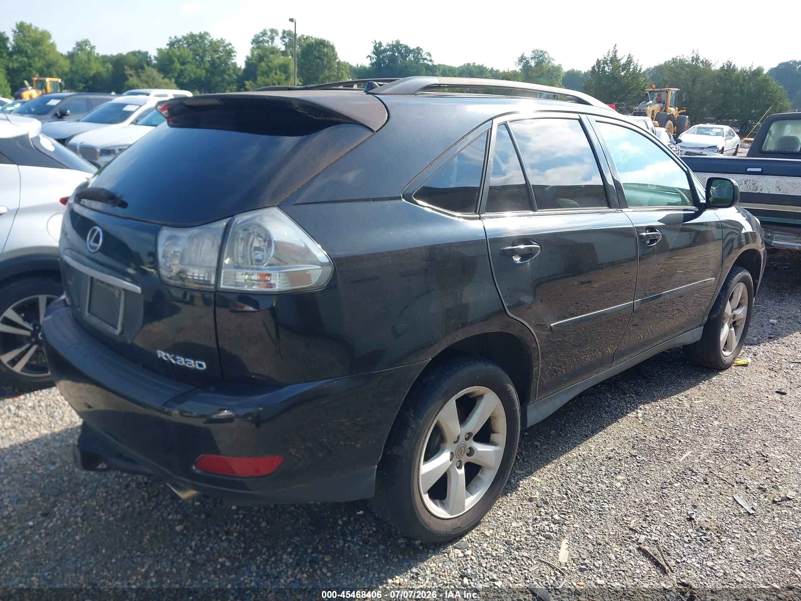2005 Lexus Rx 330   Black vin: 2T2HA31U25C067467