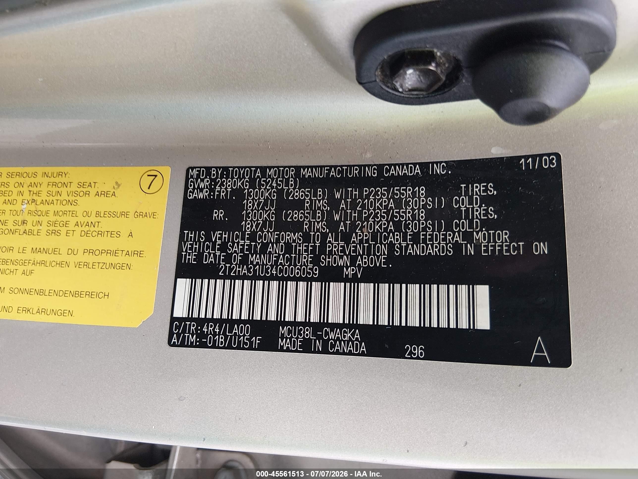 2004 Lexus Rx 330   Tan vin: 2T2HA31U34C006059
