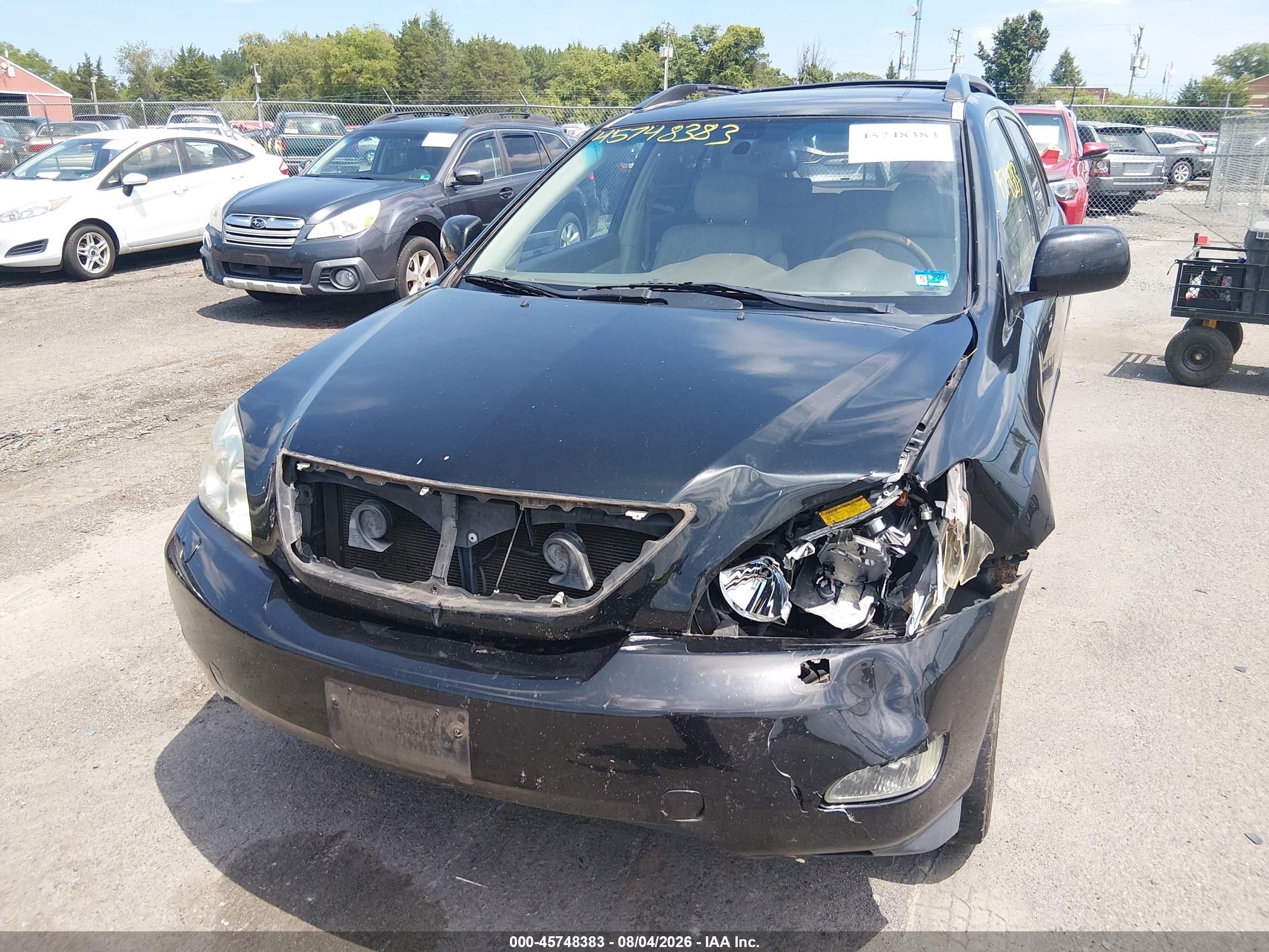 2004 Lexus Rx 330   Black vin: 2T2HA31U34C024223