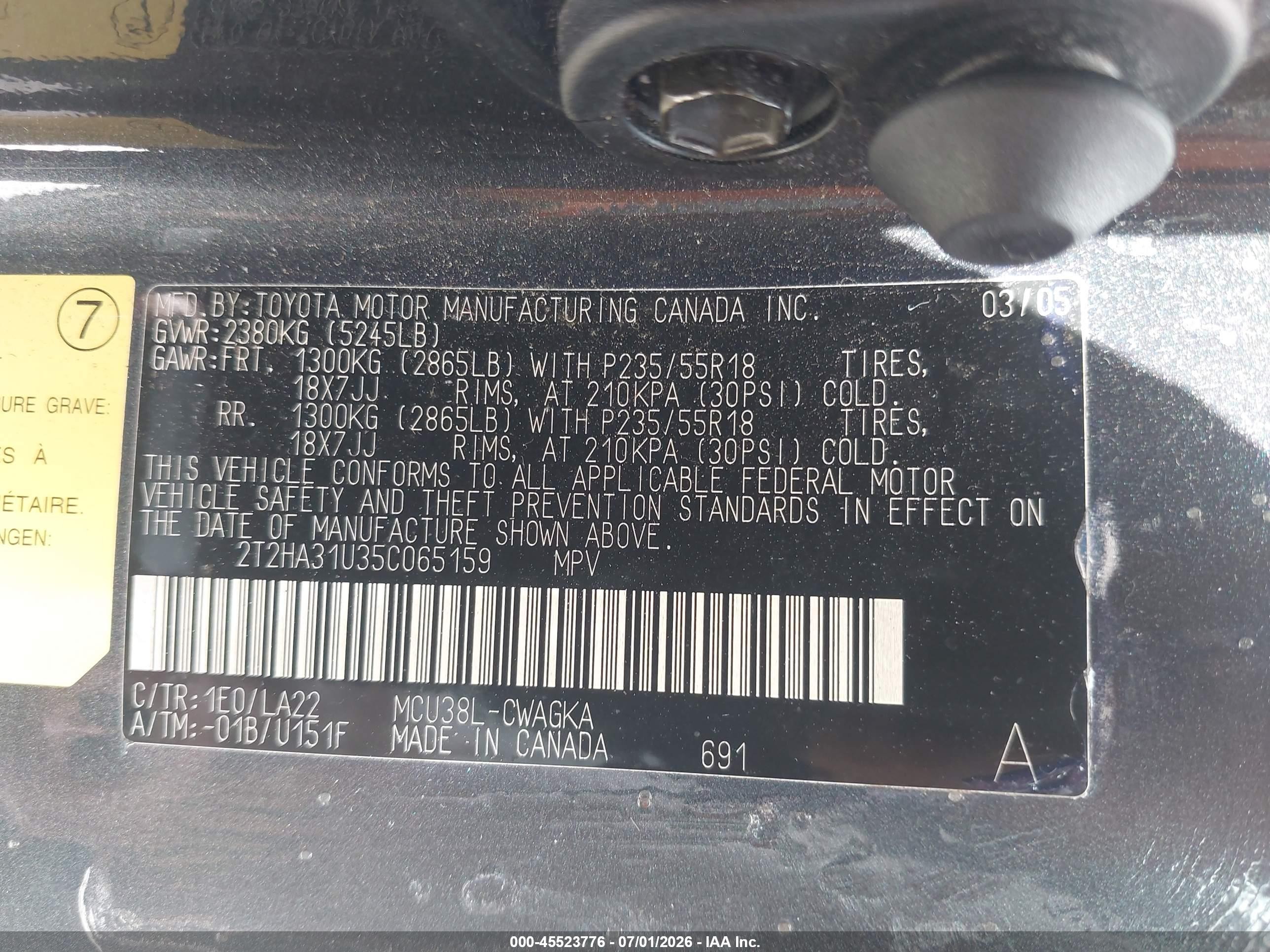 2005 Lexus Rx 330   Gray vin: 2T2HA31U35C065159