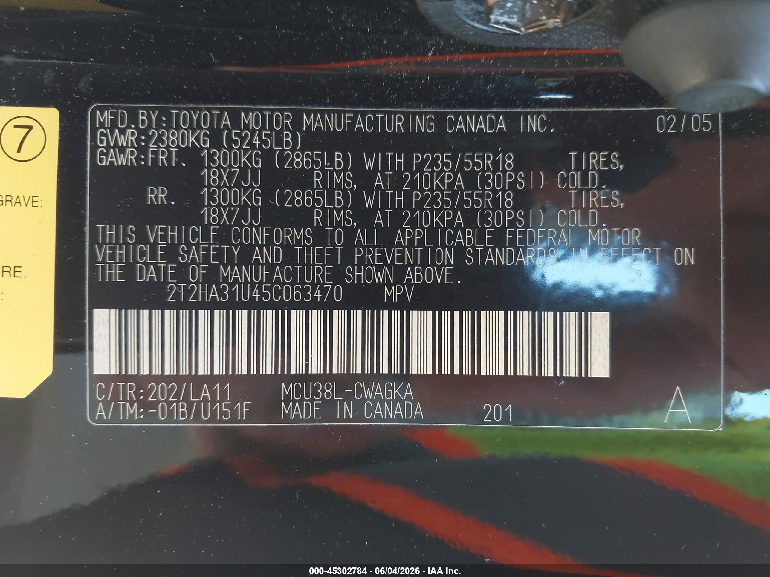 2005 Lexus Rx 330 Black vin: 2T2HA31U45C063470