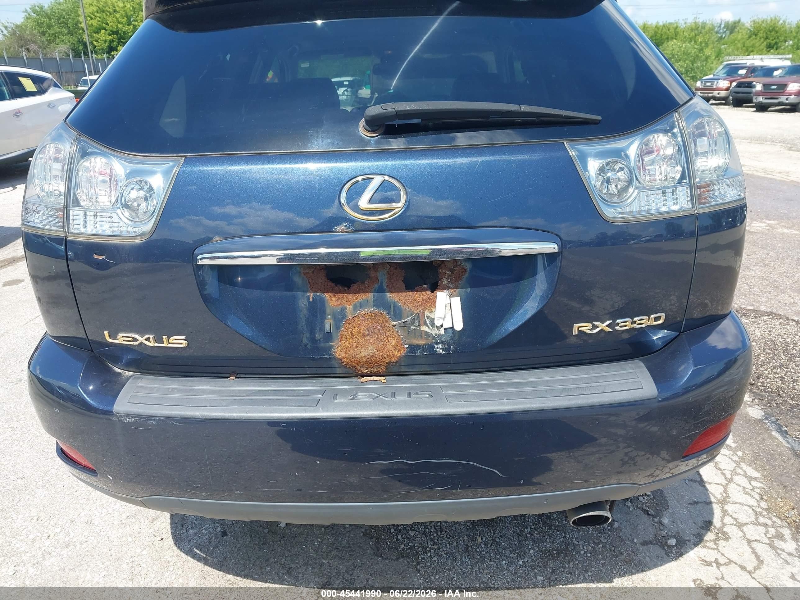 2005 Lexus Rx 330   Blue vin: 2T2HA31U65C046248