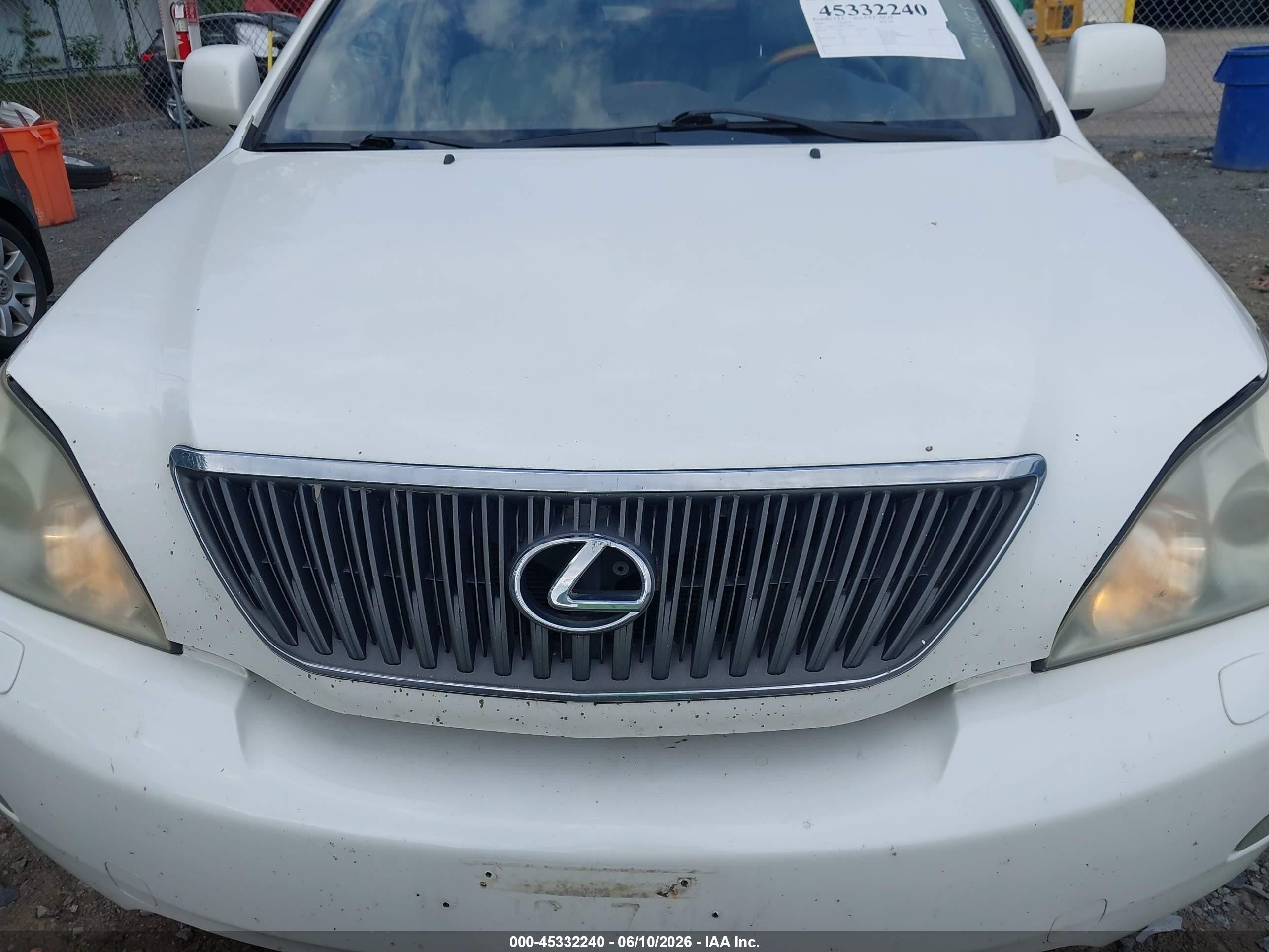 2006 Lexus Rx 330   White vin: 2T2HA31U66C105106