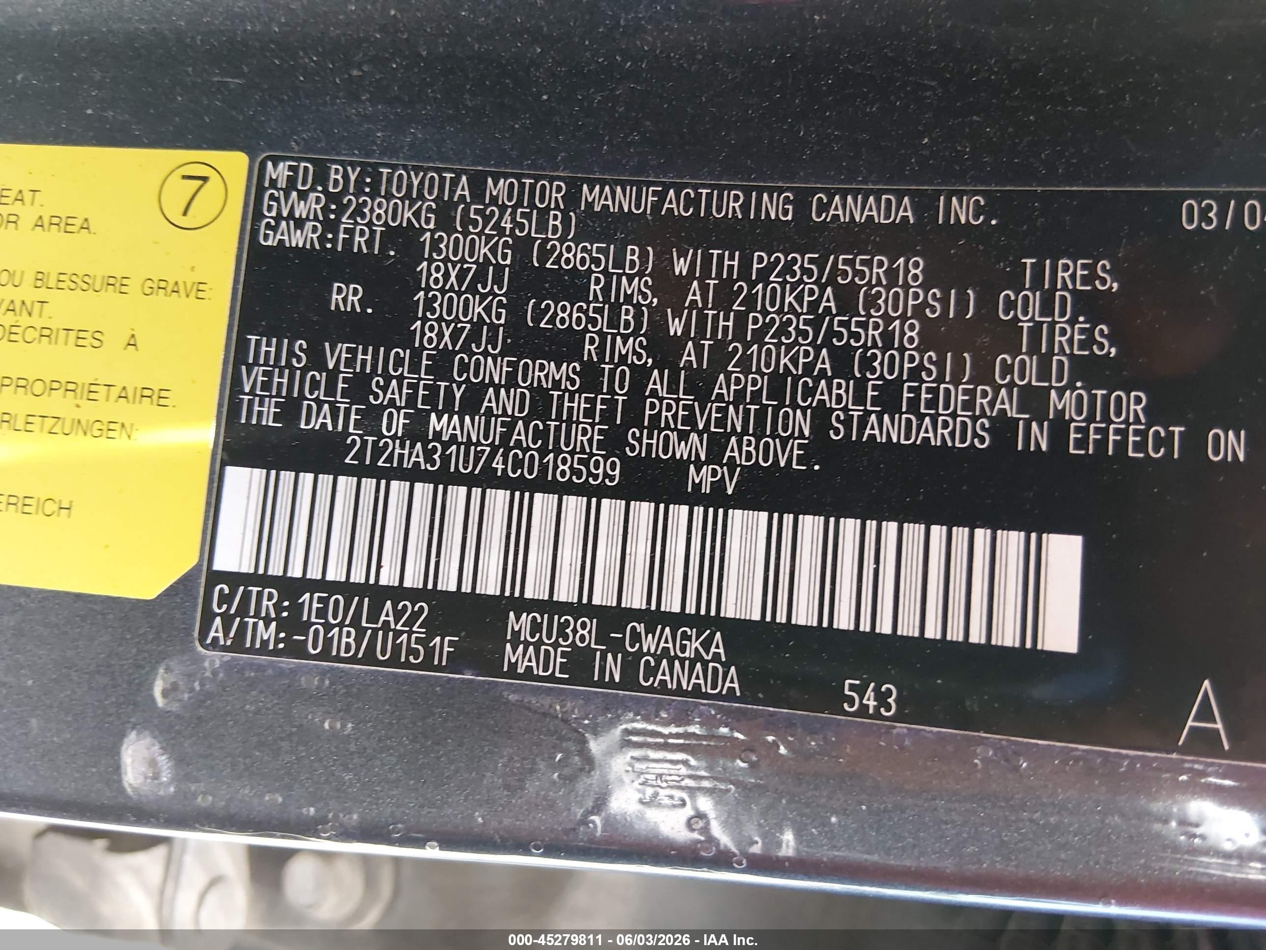2004 Lexus Rx 330   Gray vin: 2T2HA31U74C018599
