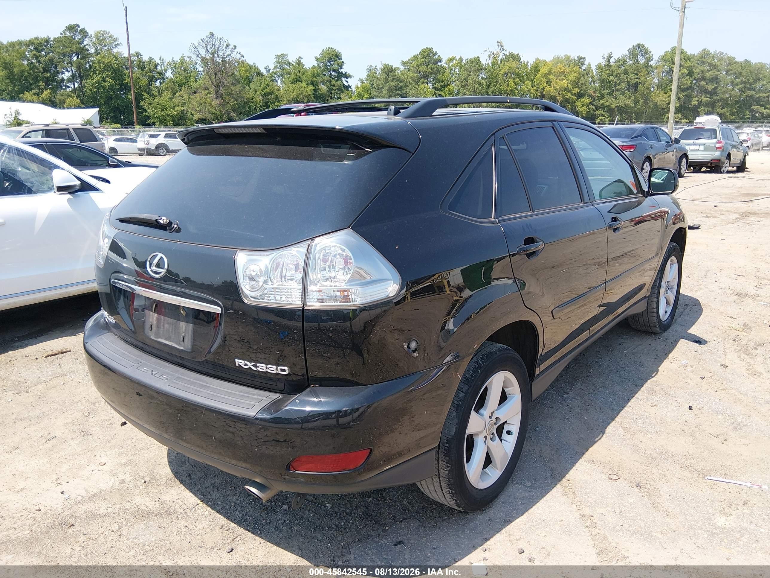 2006 Lexus Rx 330   Black vin: 2T2HA31U76C091524