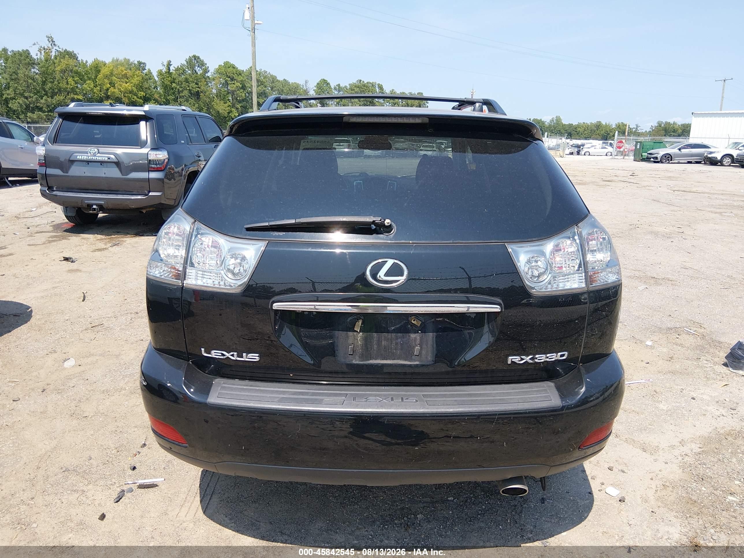 2006 Lexus Rx 330   Black vin: 2T2HA31U76C091524
