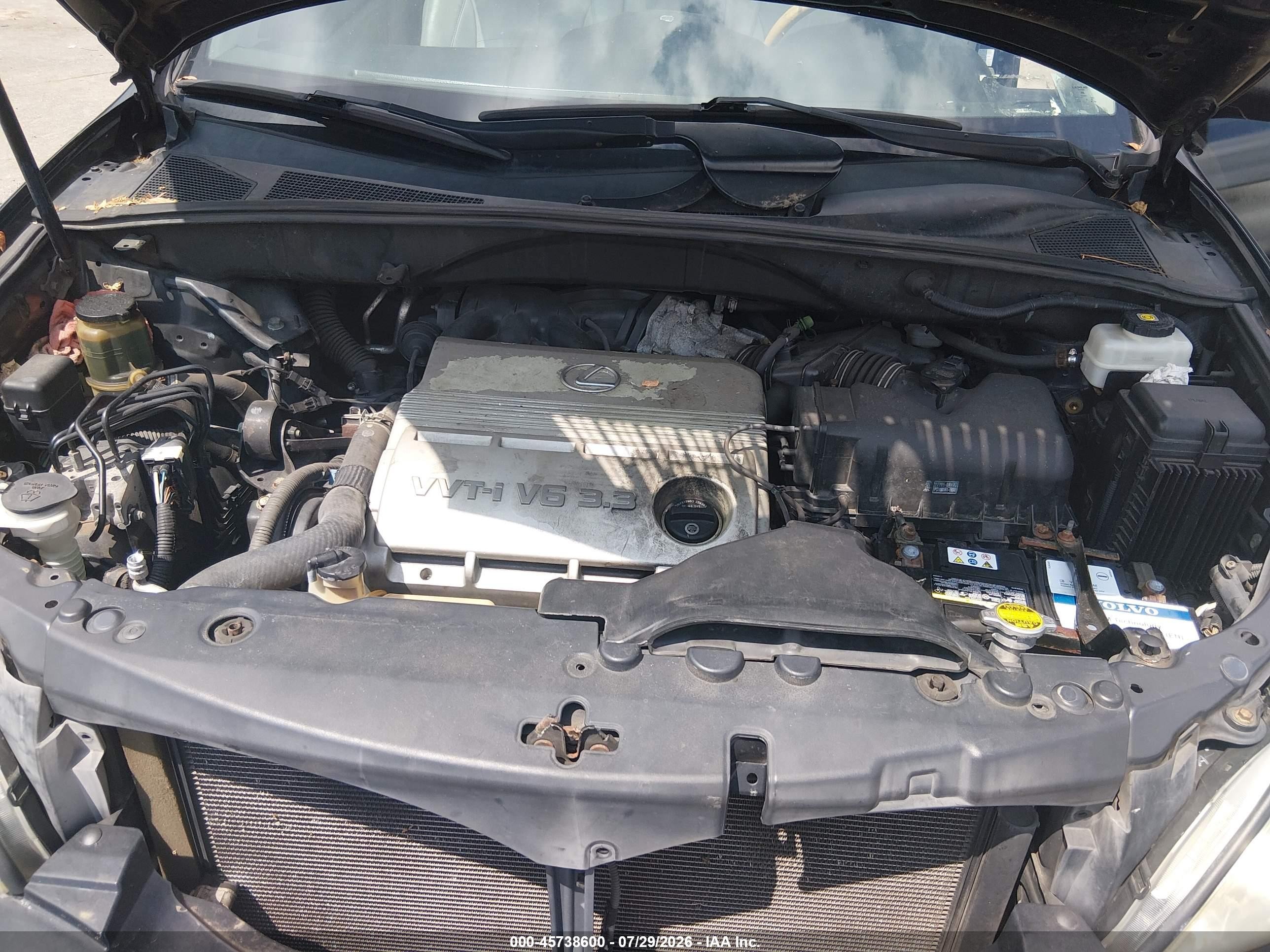 2005 Lexus Rx 330 Черный vin: 2T2HA31U85C040676