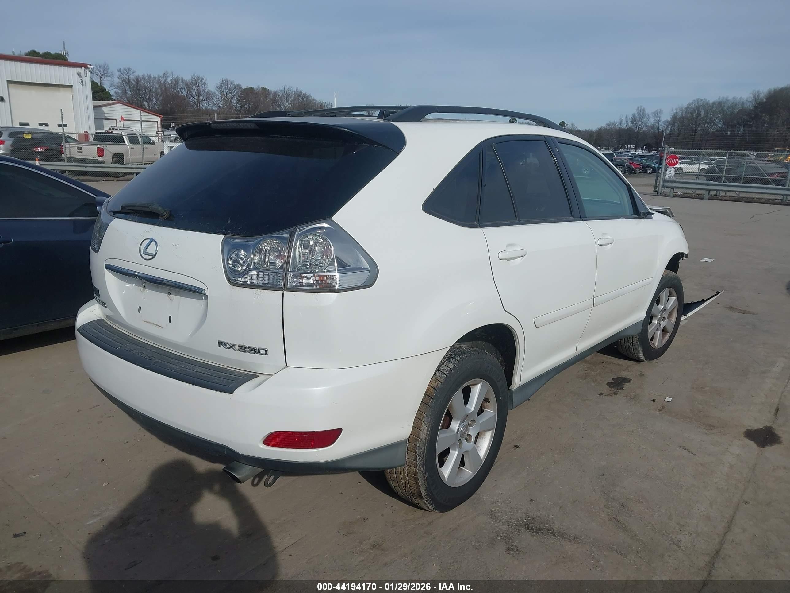 2005 Lexus Rx 330   White vin: 2T2HA31UX5C080306